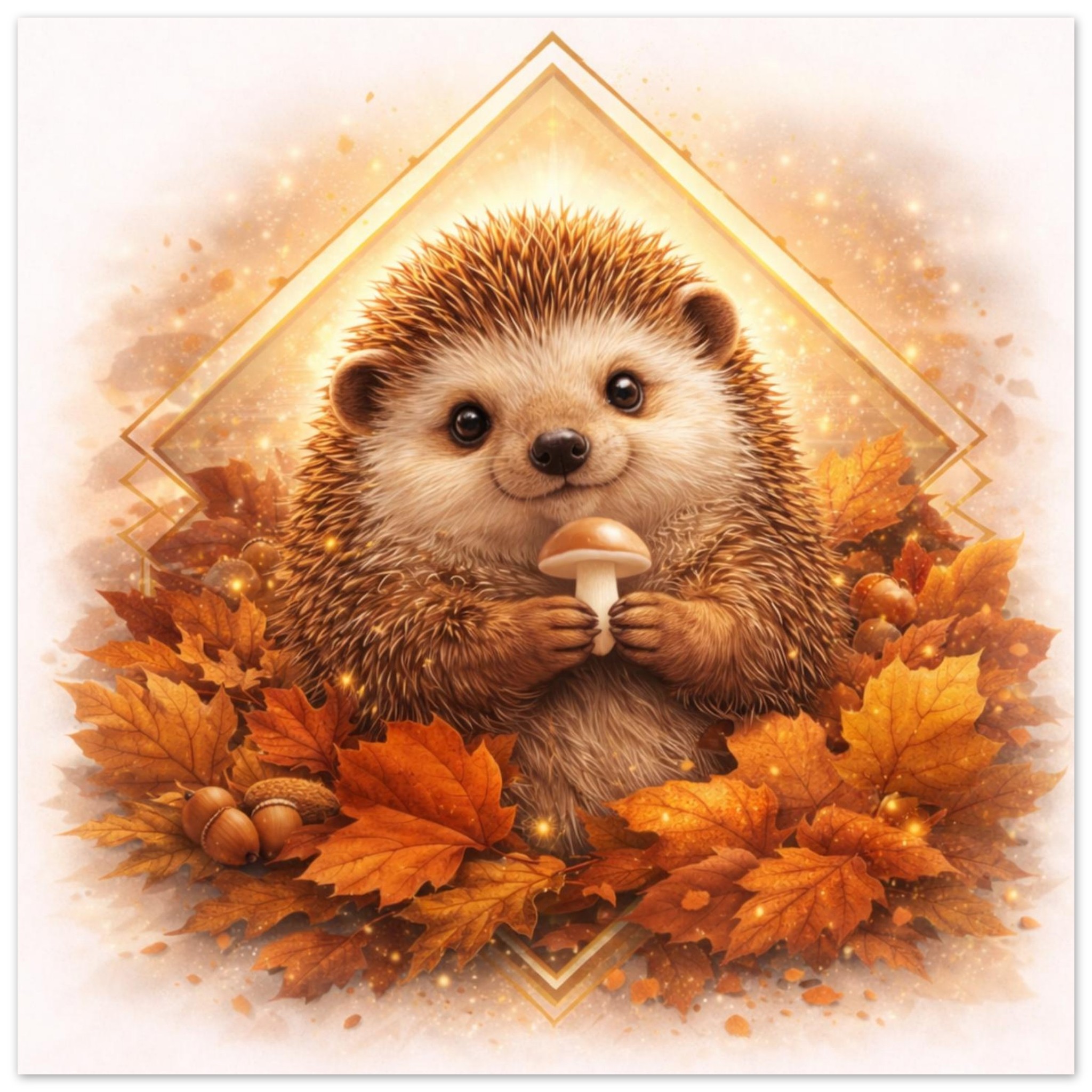 classic semi glossy paper poster, hedgehog ab759c6b-c22b-49a4-b87d-bd214f873c38