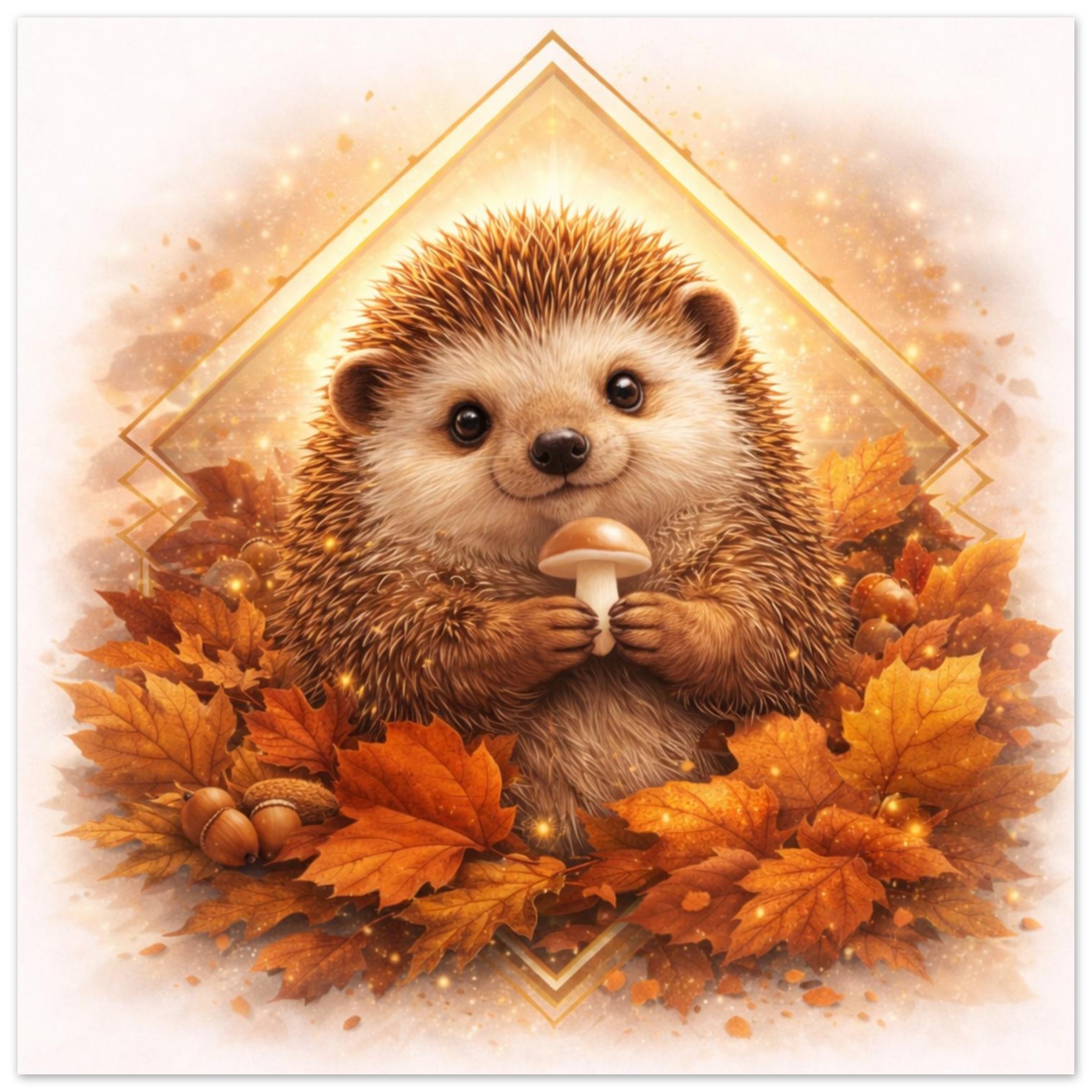 classic semi glossy paper poster, hedgehog ae4427d8-cc32-482a-a2f4-4ad813456425