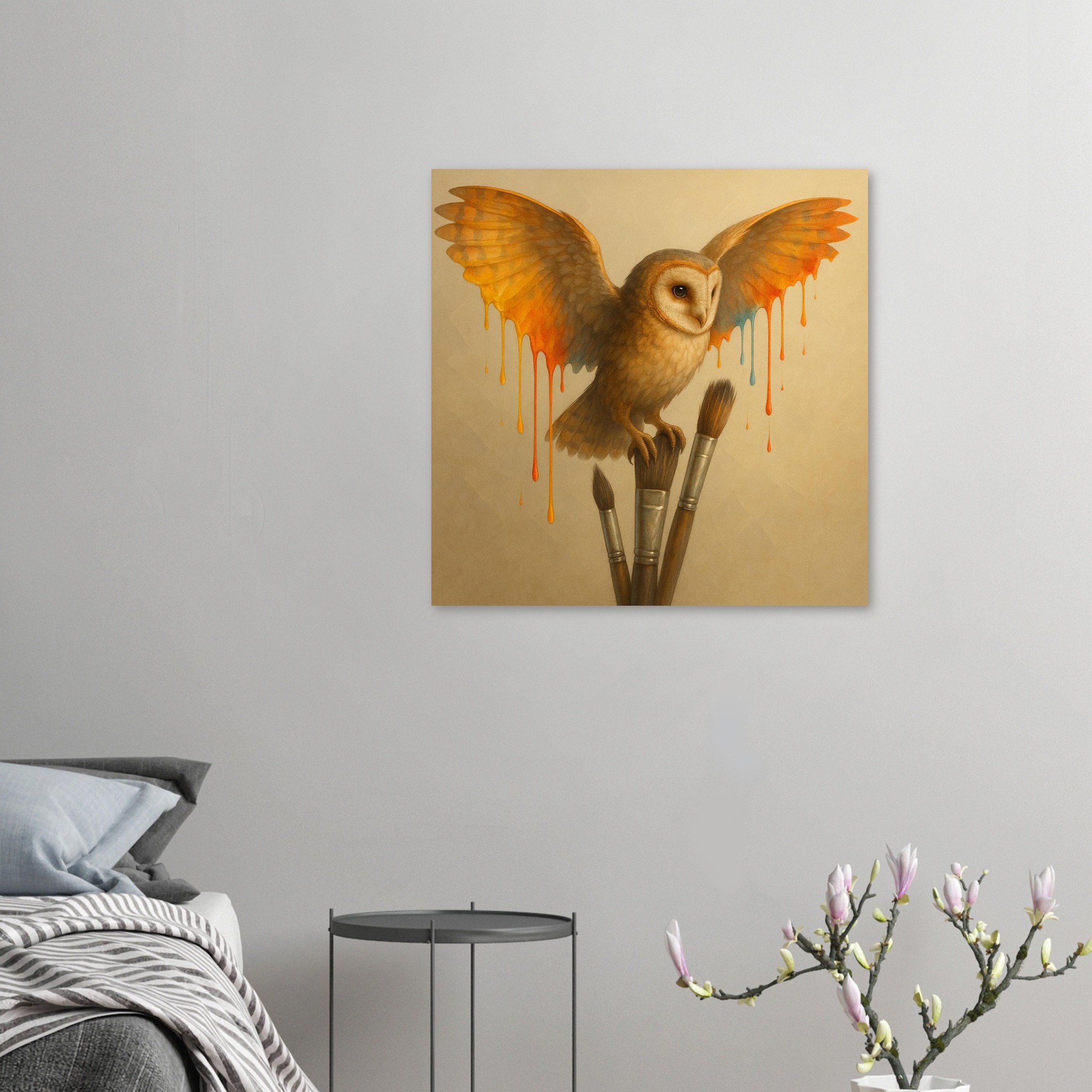 classic semi glossy paper poster, barn owl b0fcd003-2b19-4206-a68d-d830d1c8e2b3