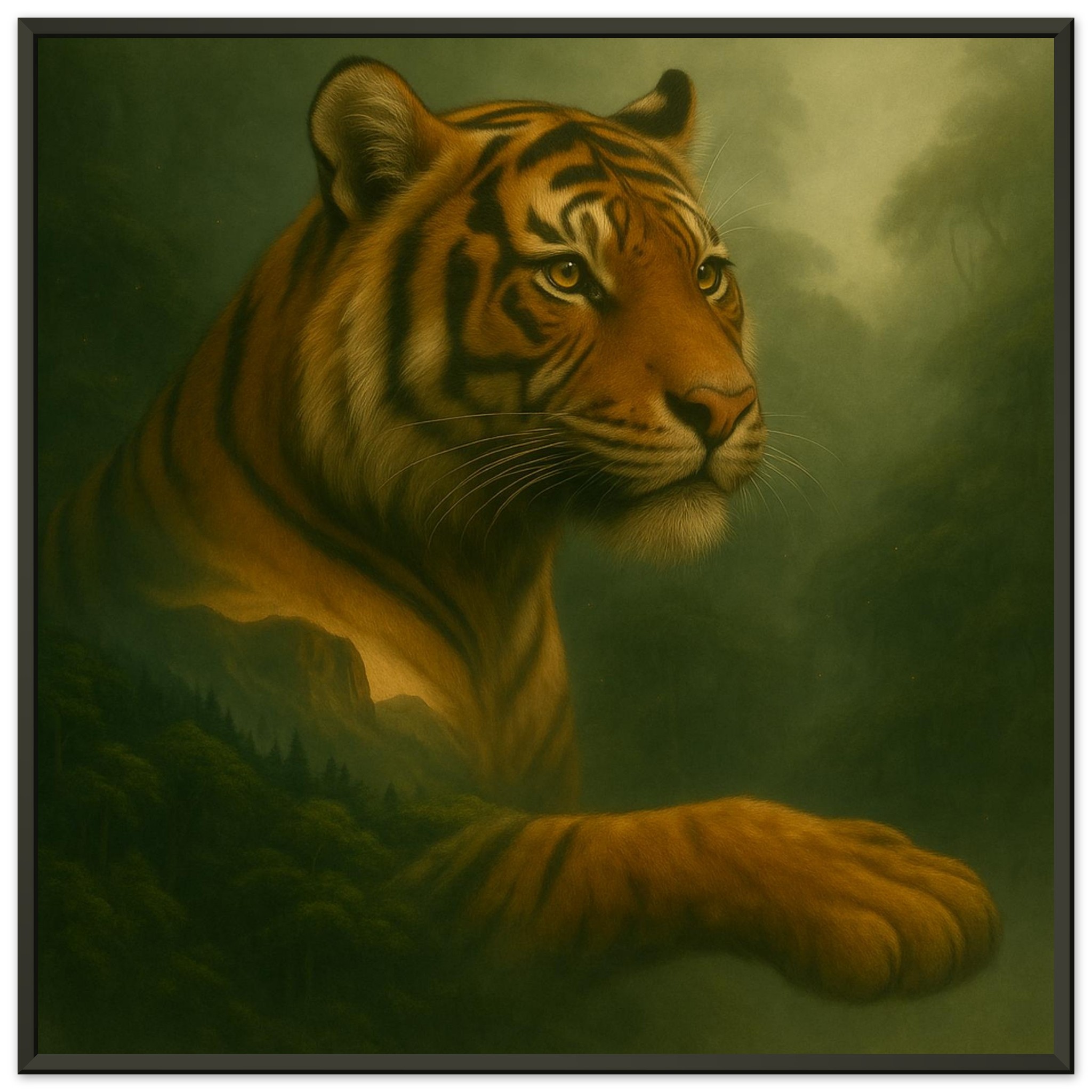 classic semi glossy paper metal framed poster tiger b2f63f65-54d4-43fa-8668-6242a82cd420
