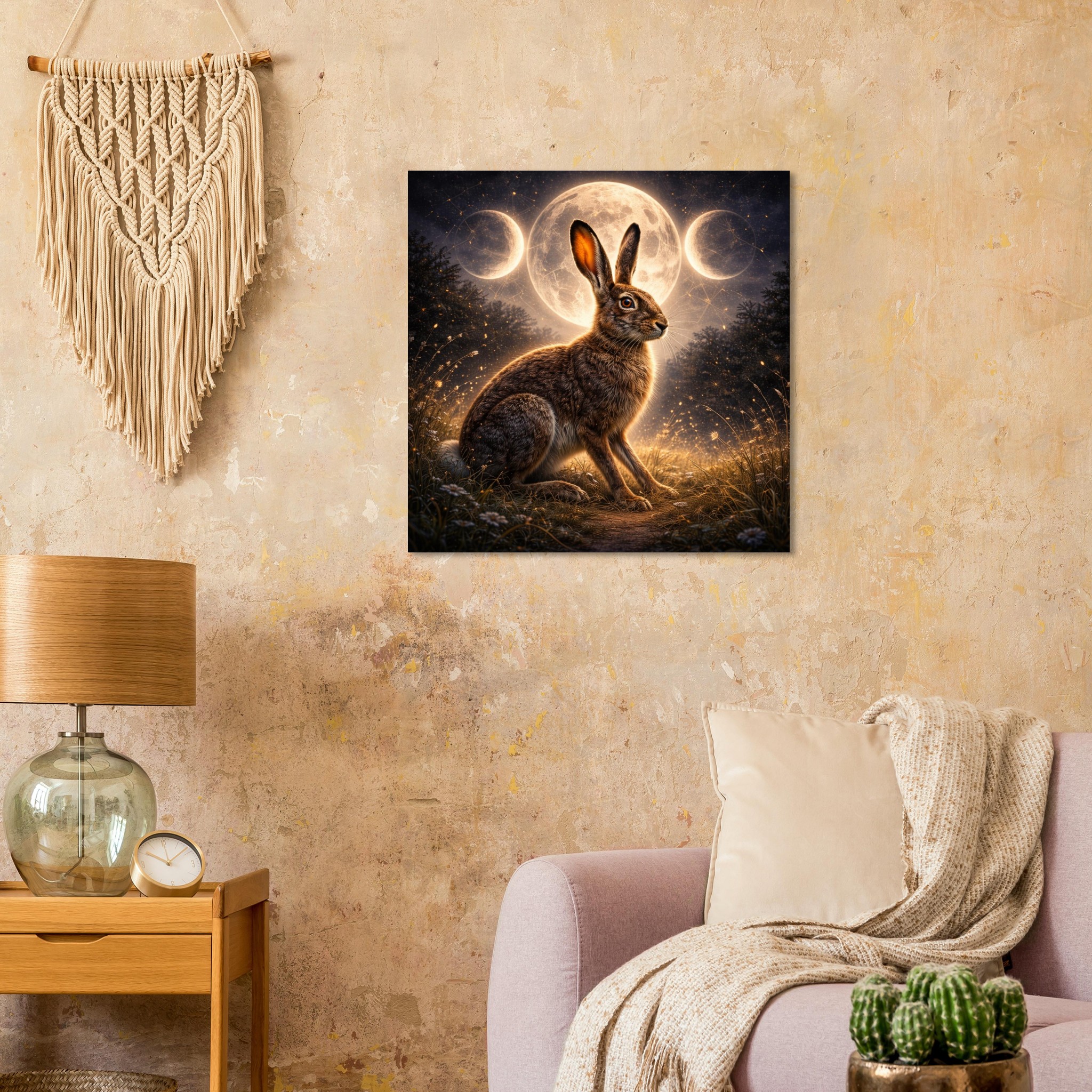 classic semi glossy paper poster moonlit hare b33d0447-926b-40f0-81e8-779c6df334a1