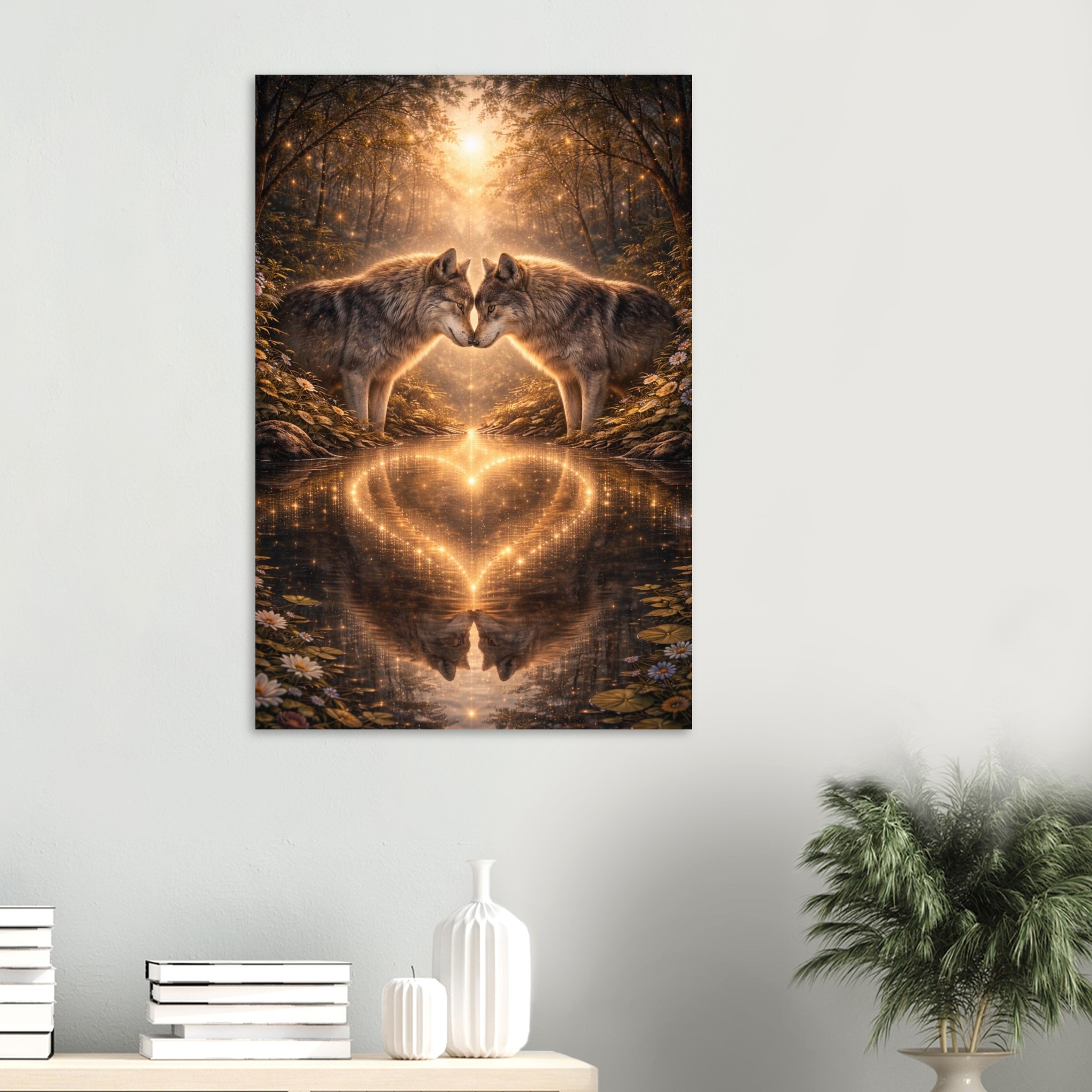classic semi glossy paper poster, wolf couple b4bb642c-ea25-47ae-a747-24e29dcc5cea