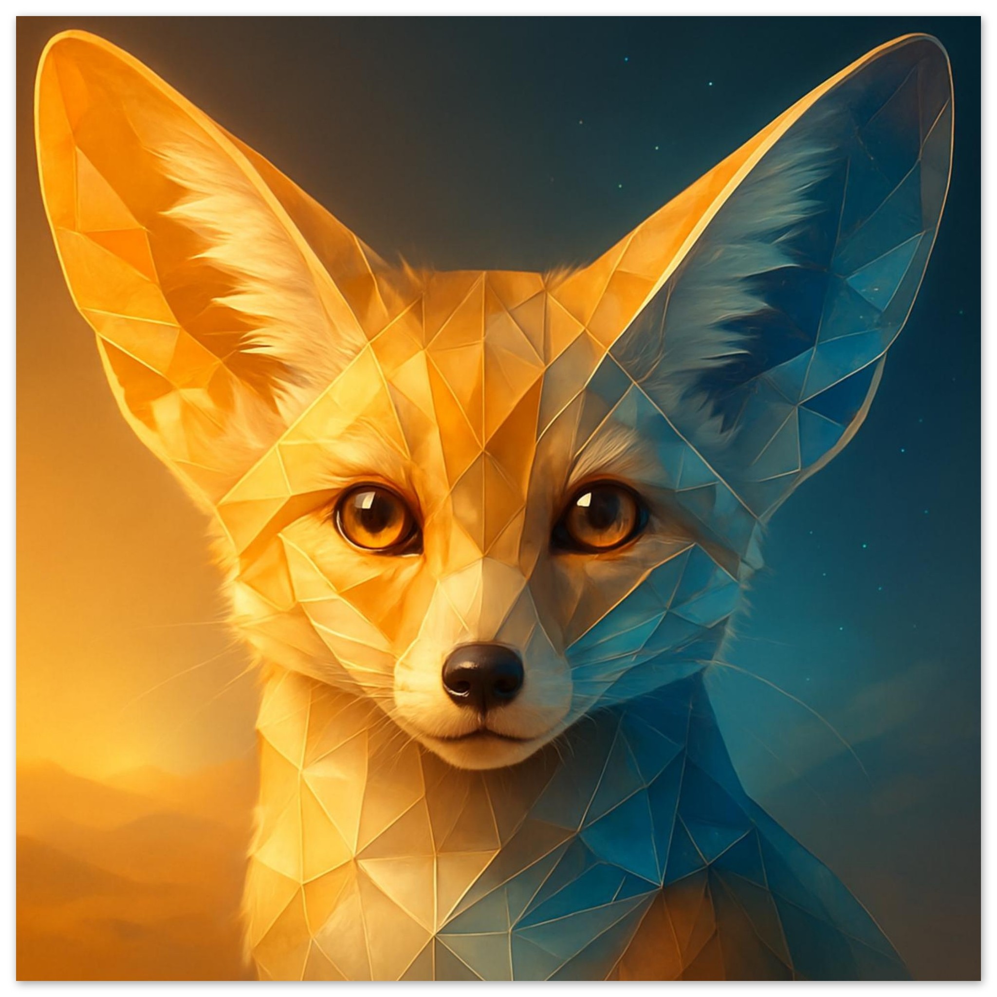 classic semi glossy paper poster fennec fox b8c9e784-fea1-45ab-a5b3-b63f63d596e9