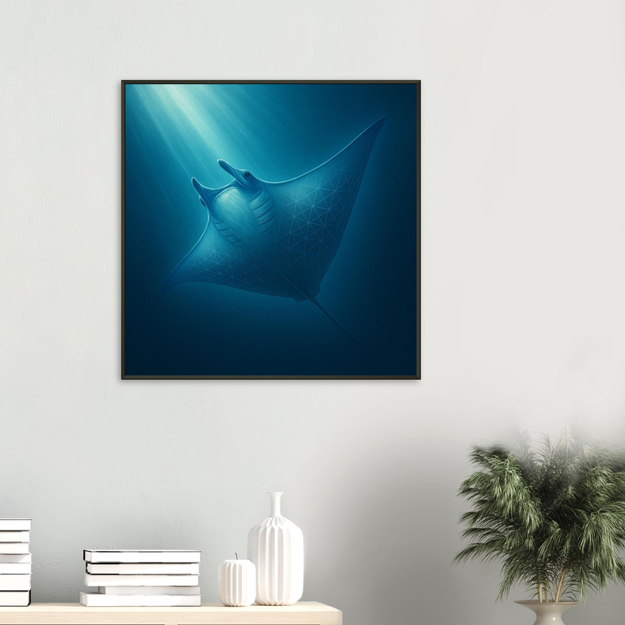 classic semi glossy paper metal framed poster manta ray b8cdc52a-e1f3-4e0a-91bc-c0a522a58793