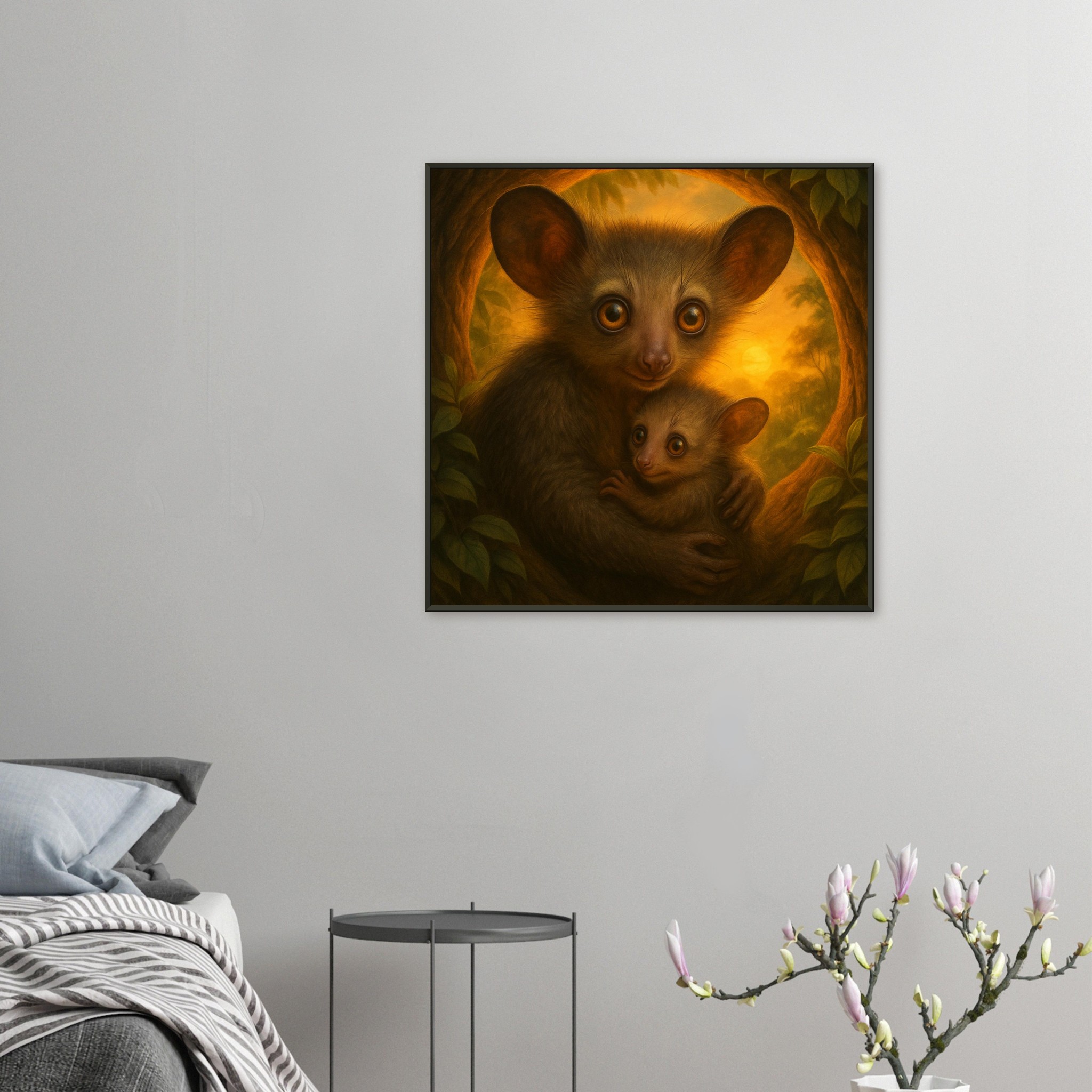 classic semi glossy paper metal framed poster aye aye mother and baby b8d76d0c-7608-4ddd-aad2-ba74598bb466