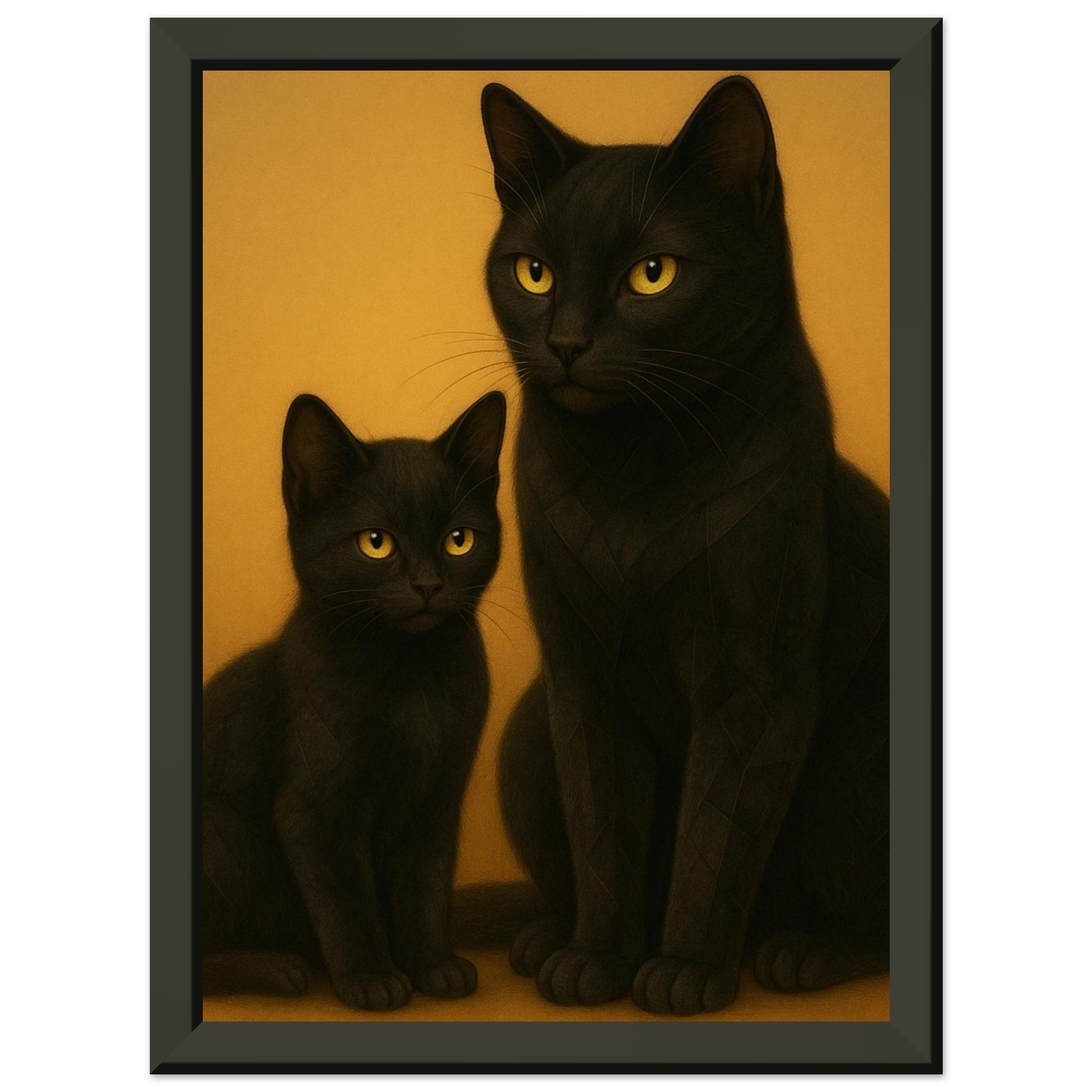 classic semi glossy paper metal framed poster mum and kitten b90e38c1-1490-43b7-904a-20a35ee04847