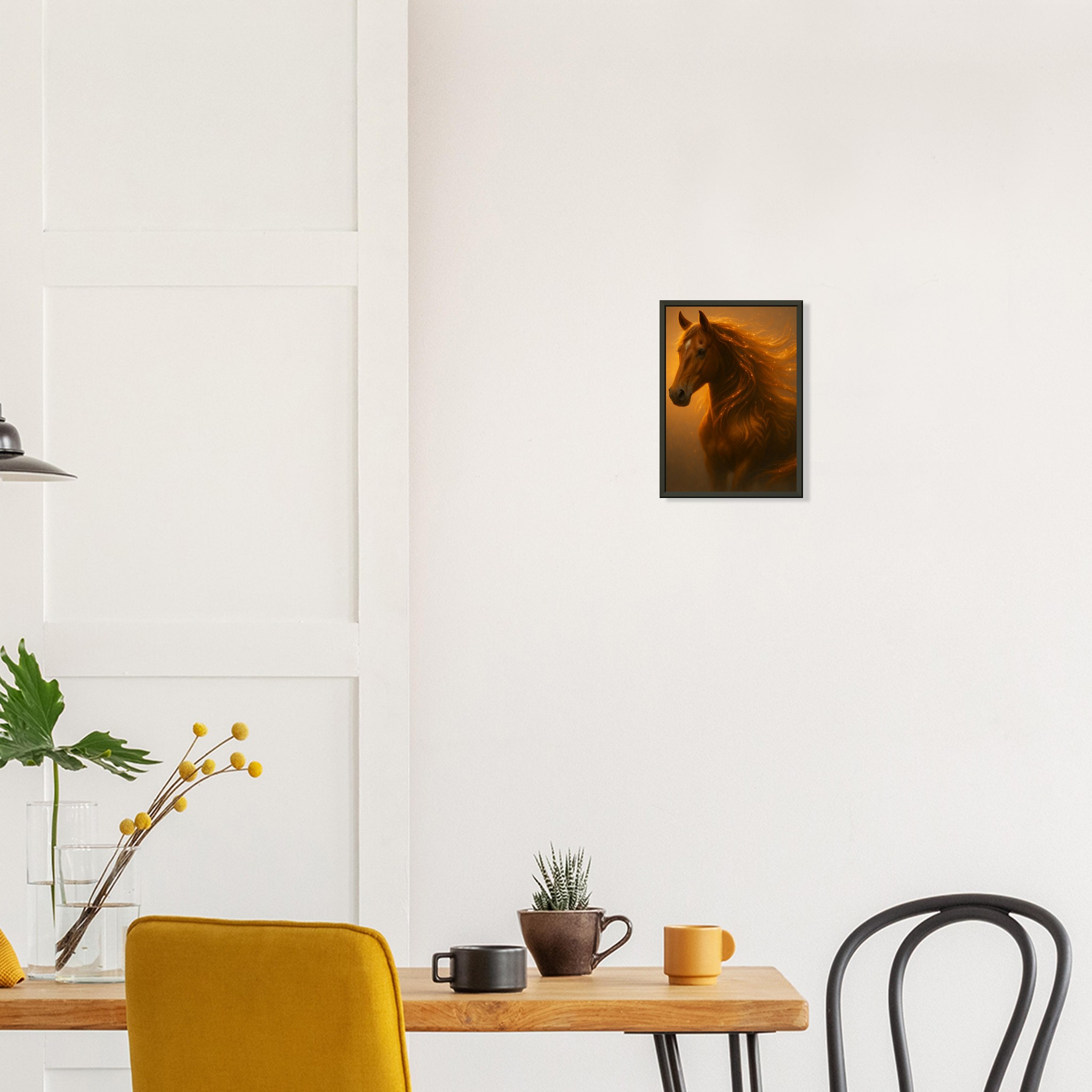 classic semi glossy paper metal framed poster golden horse ba06ec94-1d09-4b23-b5b9-b351c93a3ed6