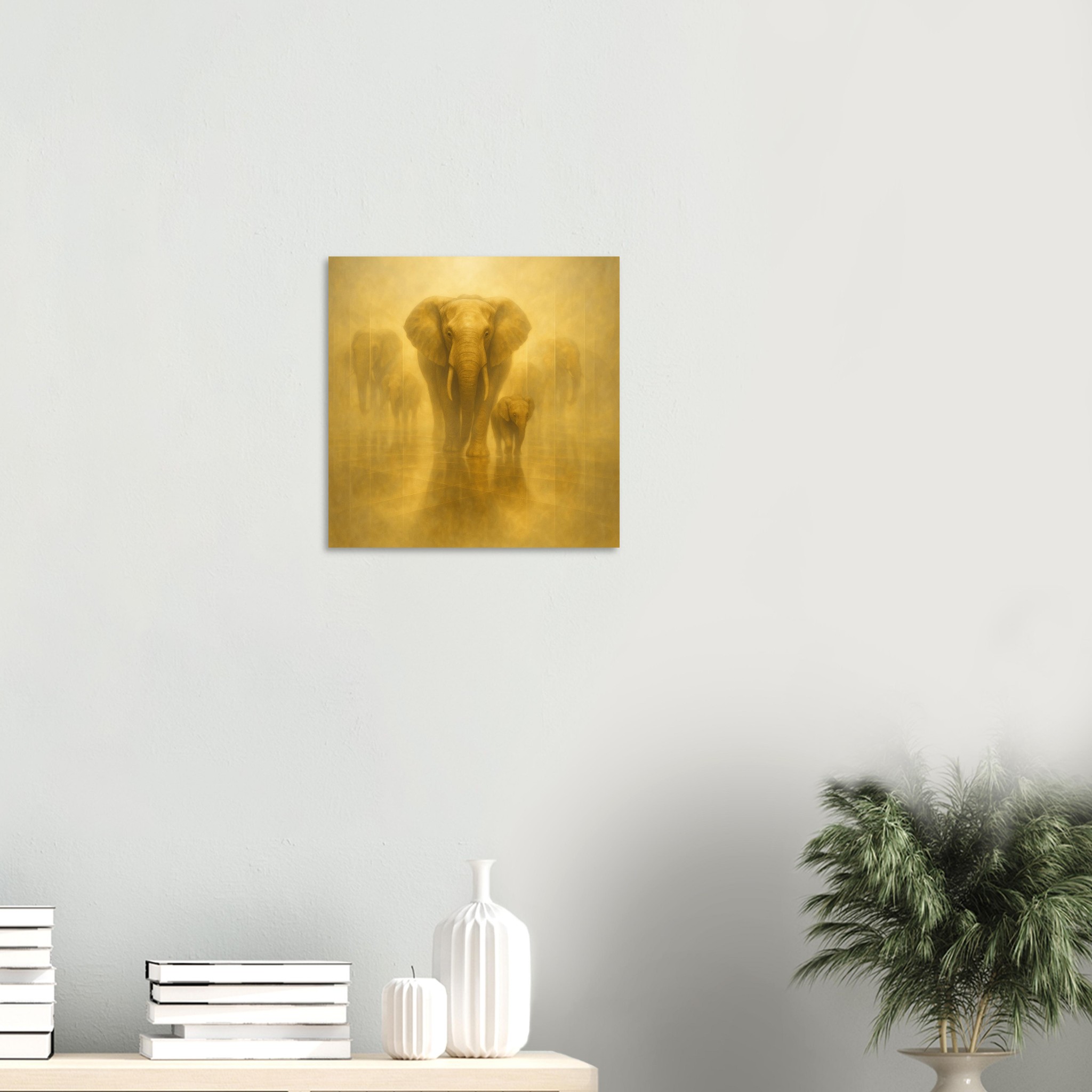 classic semi glossy paper poster elephant and calf ba8e0900-eec5-4b82-9c4b-74fa25dc995f