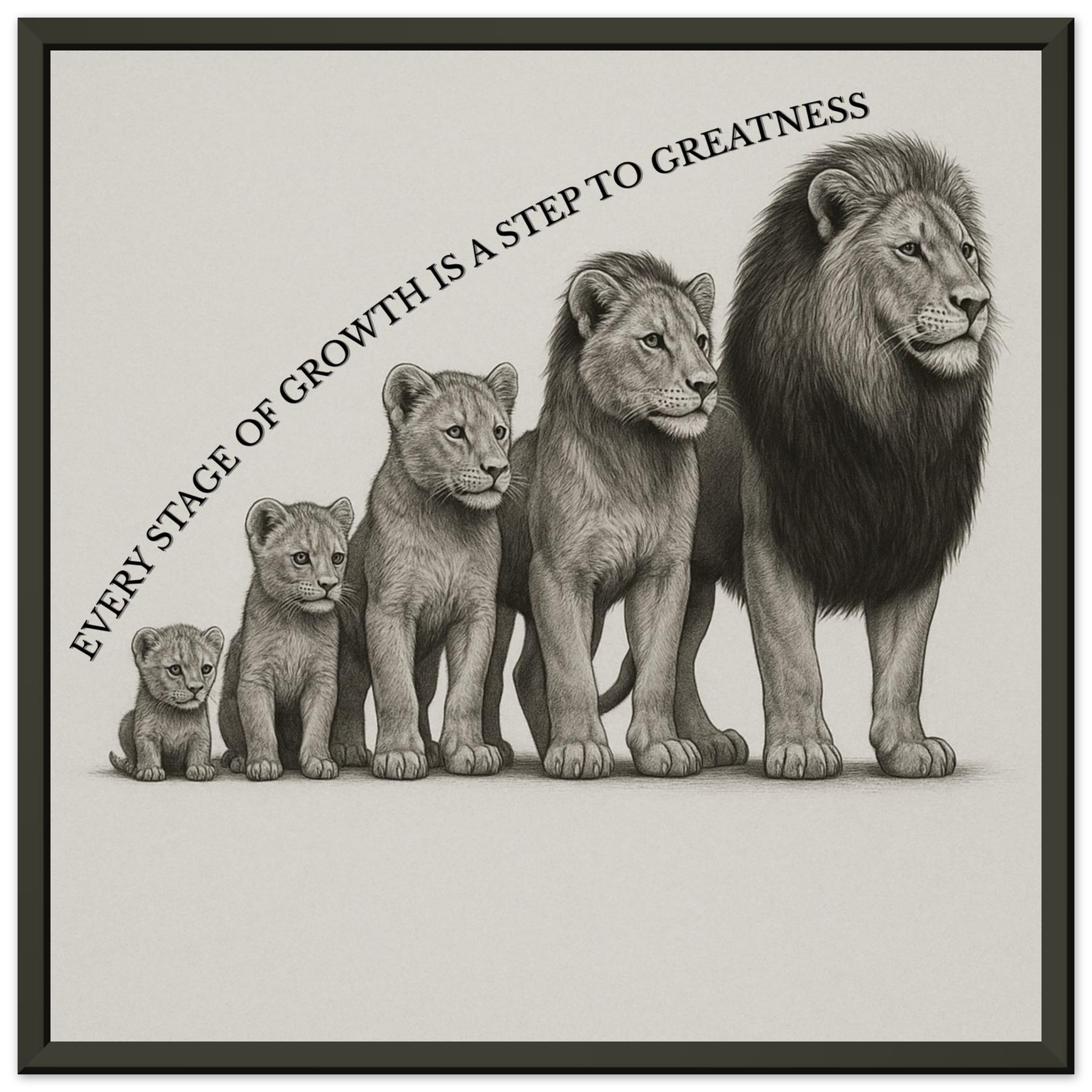 classic semi glossy paper metal framed poster lion growth bc525b40-79bd-4041-a8ed-a4ea0f659635