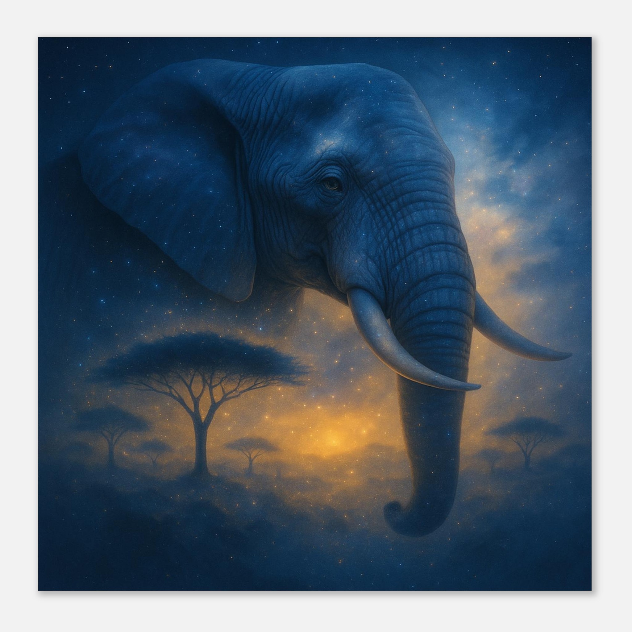 classic semi glossy paper poster, majestic elephant bcc635de-3f43-42c4-836b-c28dfa140293