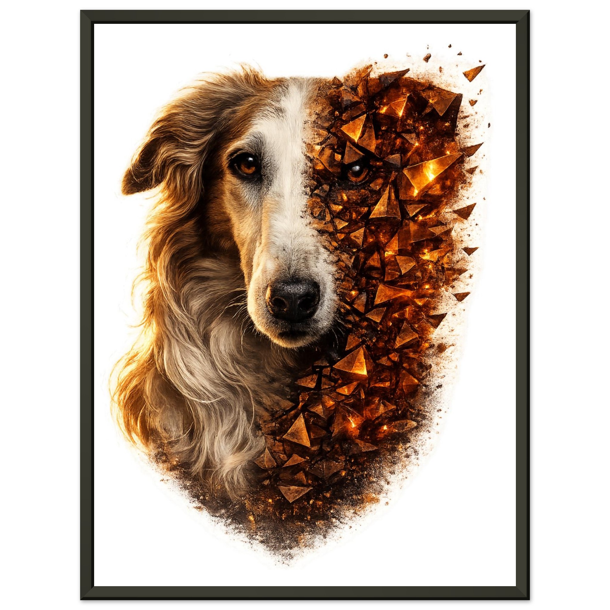 classic semi glossy paper metal framed poster borzoi bea595a8-2149-4118-b597-fb13af59833a