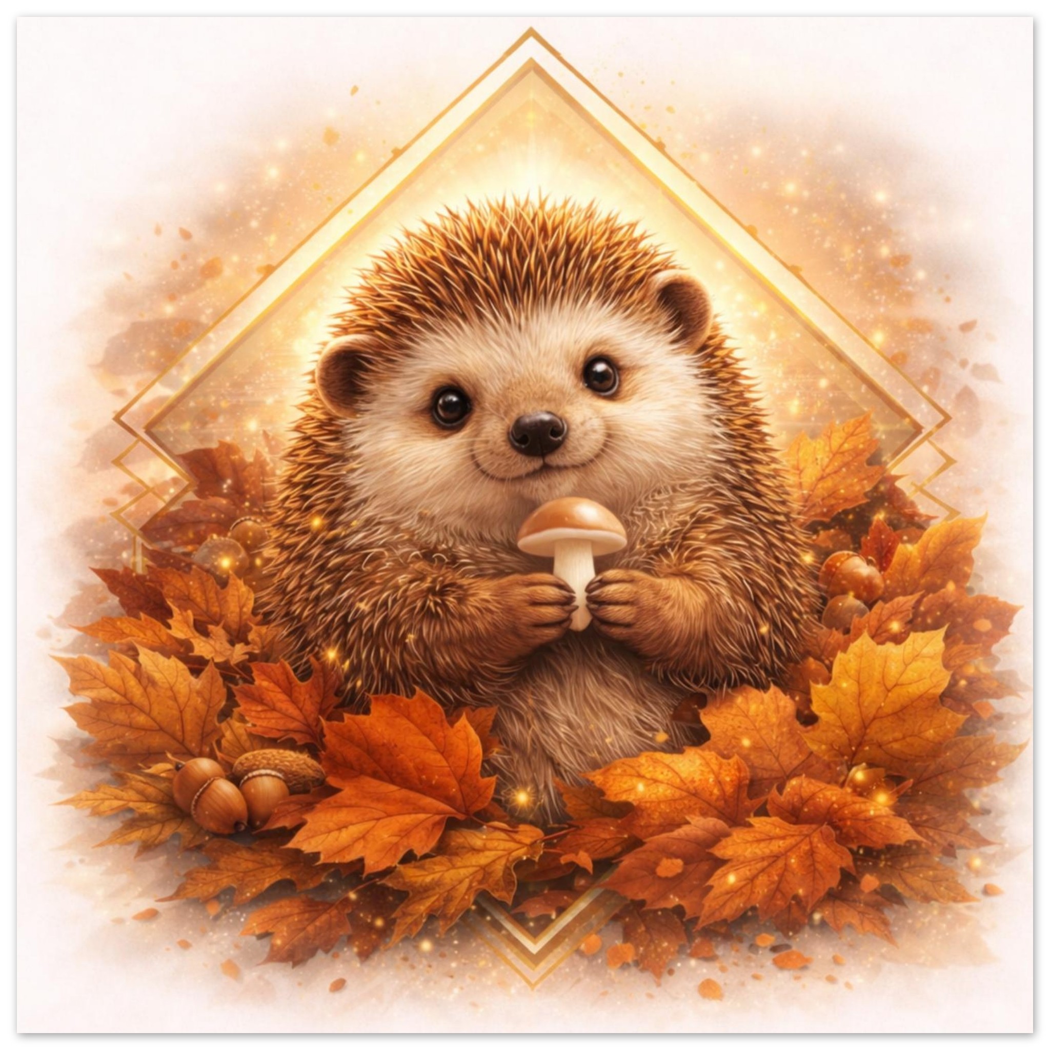 classic semi glossy paper poster, hedgehog beb634b9-ff6b-4a5e-abf2-3bd92e776b46