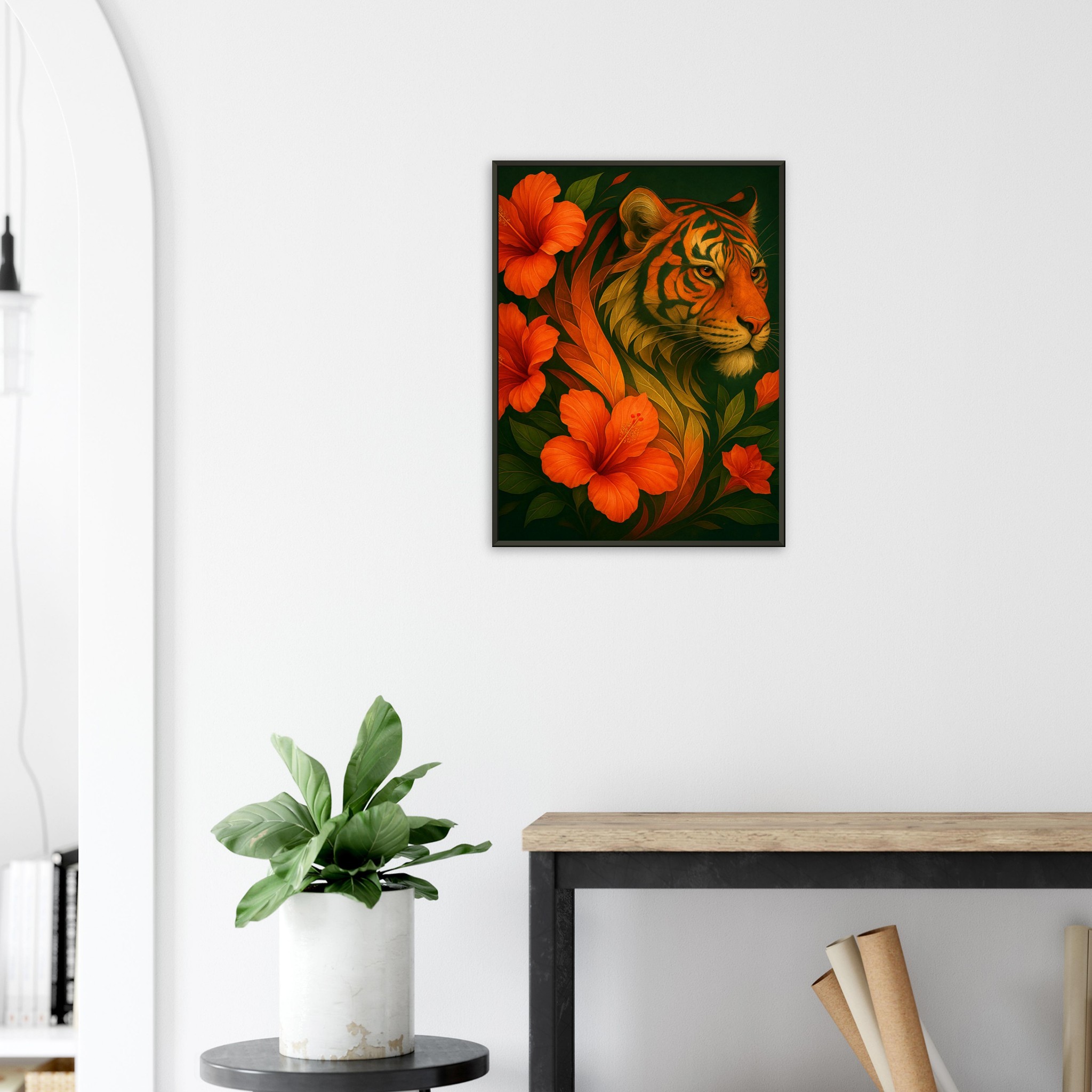 classic semi glossy paper metal framed poster, tiger bfb66e2f-8512-4570-bab3-d99089df28c6