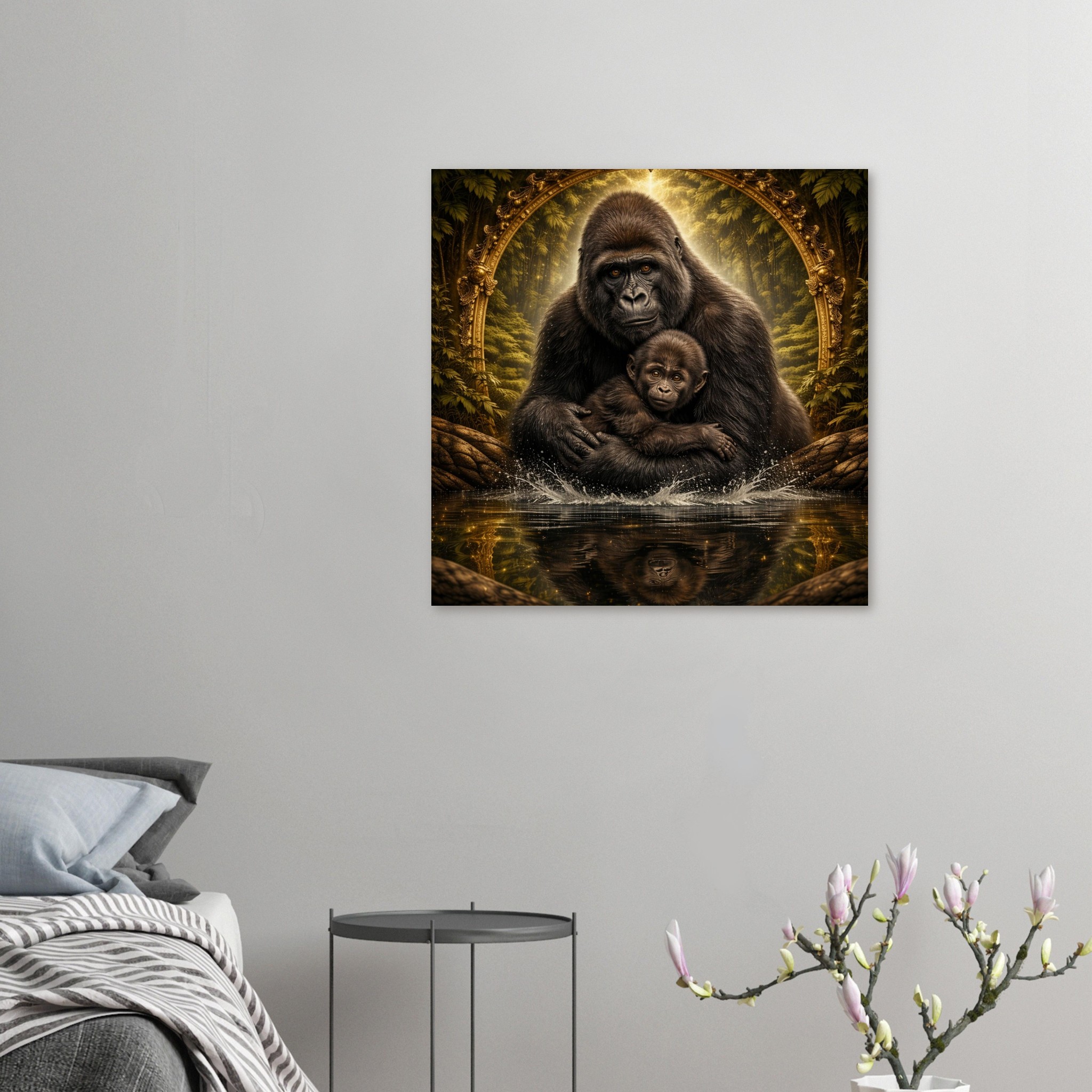 classic semi glossy paper poster gorilla and baby c1efdaa0-65db-44a0-9cf2-0ed4c072483f