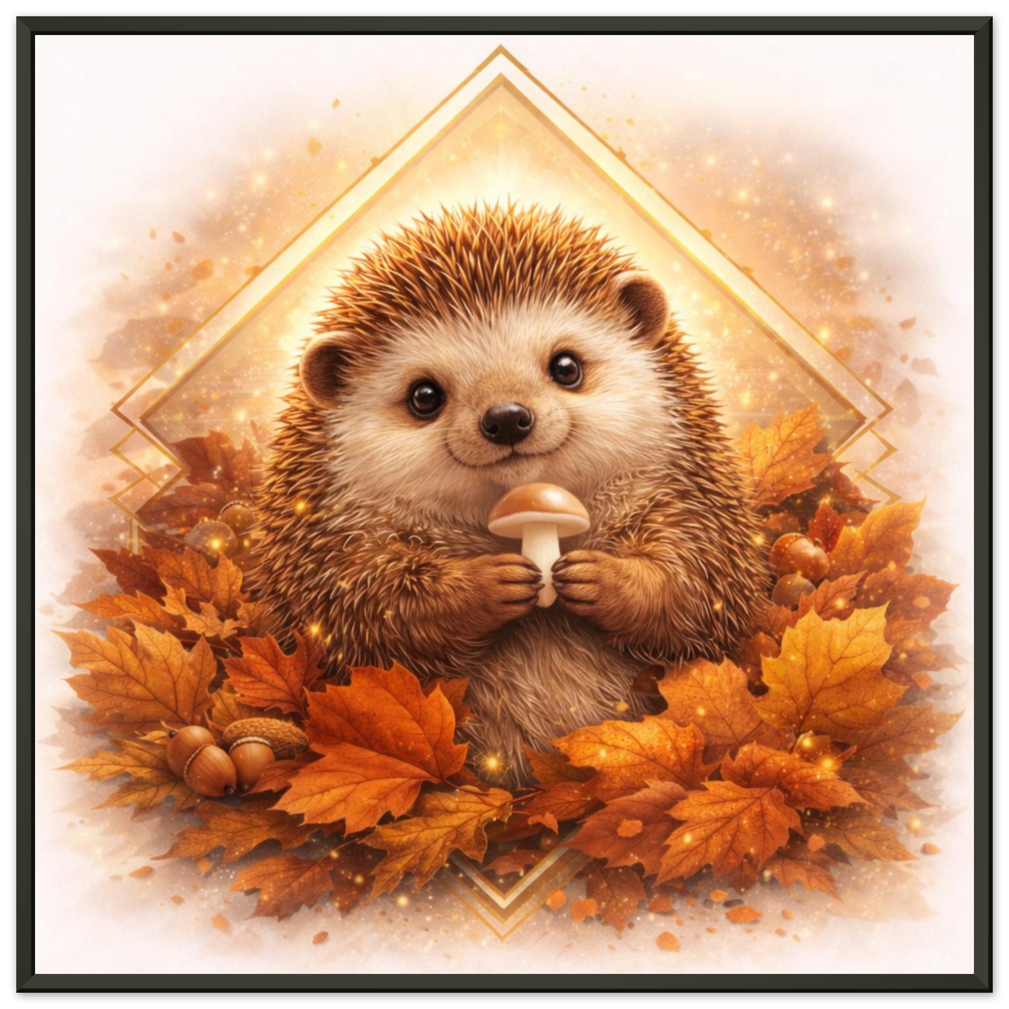 classic semi glossy paper metal framed poster, hedgehog c2b24186-da2f-462a-823f-3f0325e00007