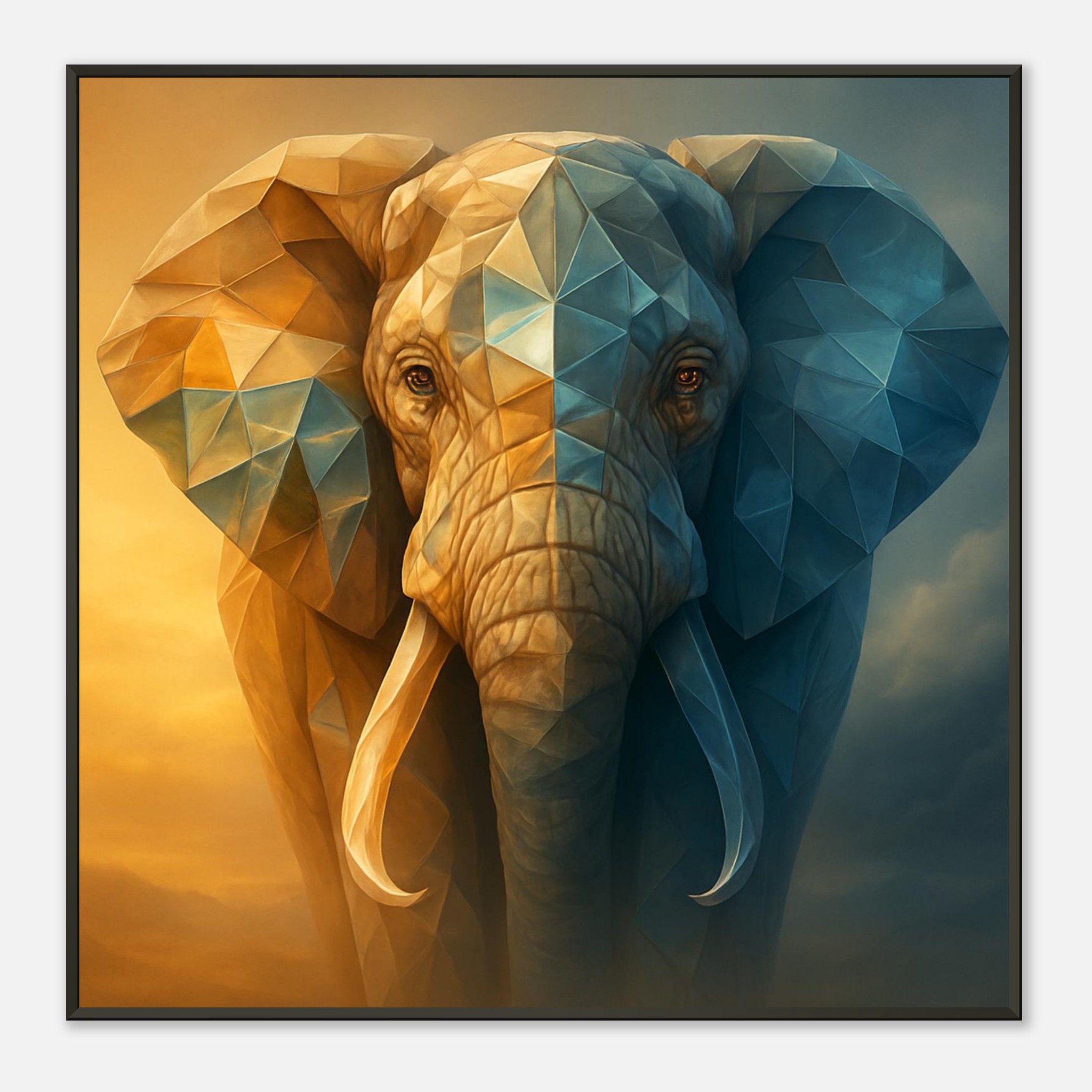 classic semi glossy paper metal framed poster elephant power c3d02f79-5379-470c-81c2-00b33e8e7eb3