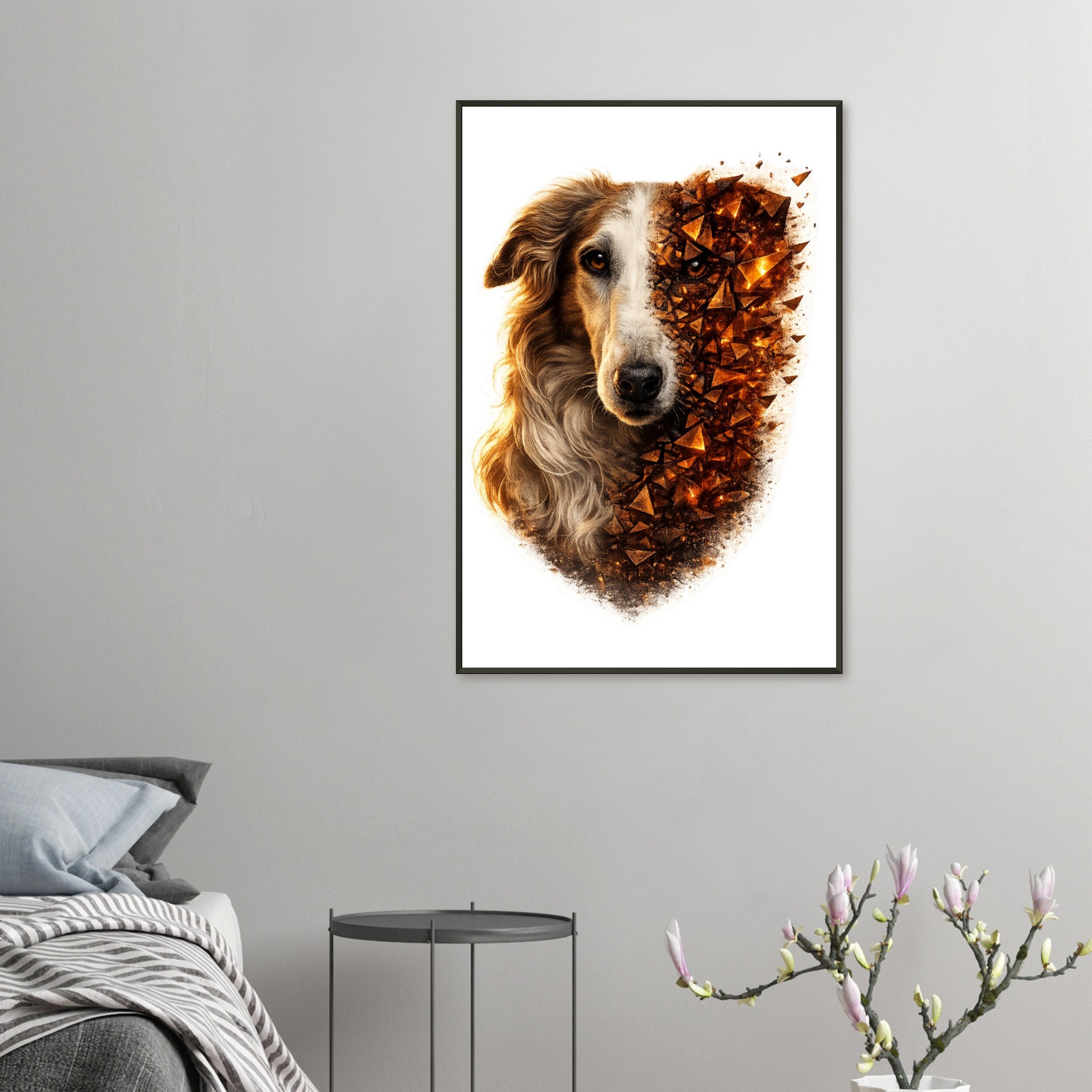 classic semi glossy paper metal framed poster borzoi c521c55b-0ac5-467b-83cb-b2eb79d0e9e1