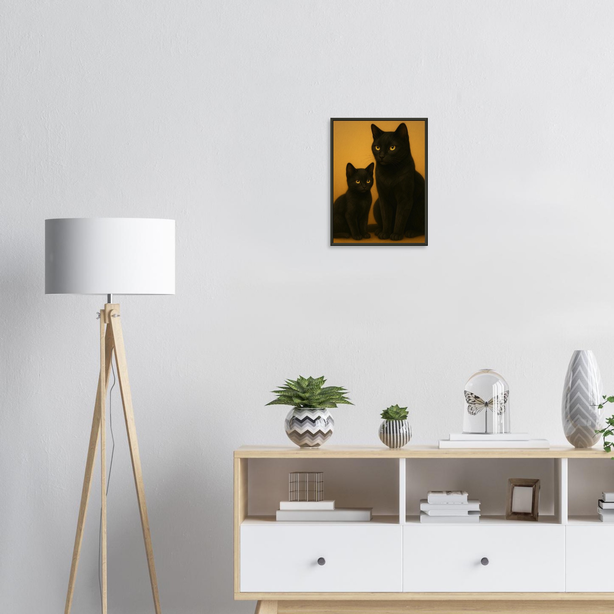 classic semi glossy paper metal framed poster mum and kitten c5b000fe-5618-4a91-964a-7fdd8e2e3384