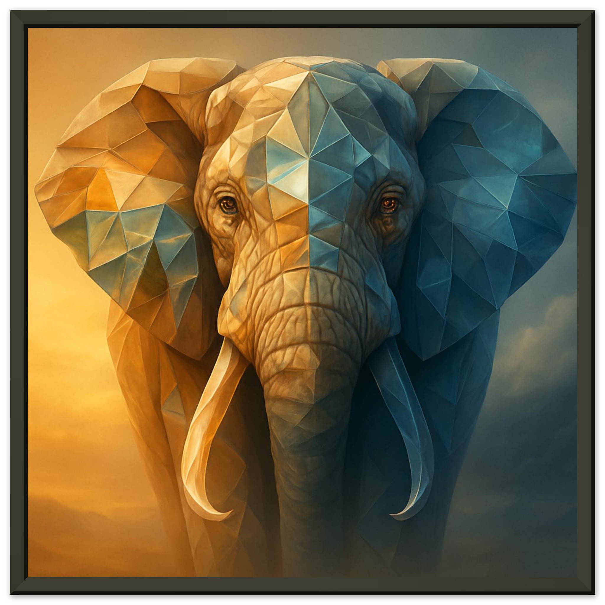 classic semi glossy paper metal framed poster elephant power c7092c30-0be7-4a10-9cae-74d1d81be1ec