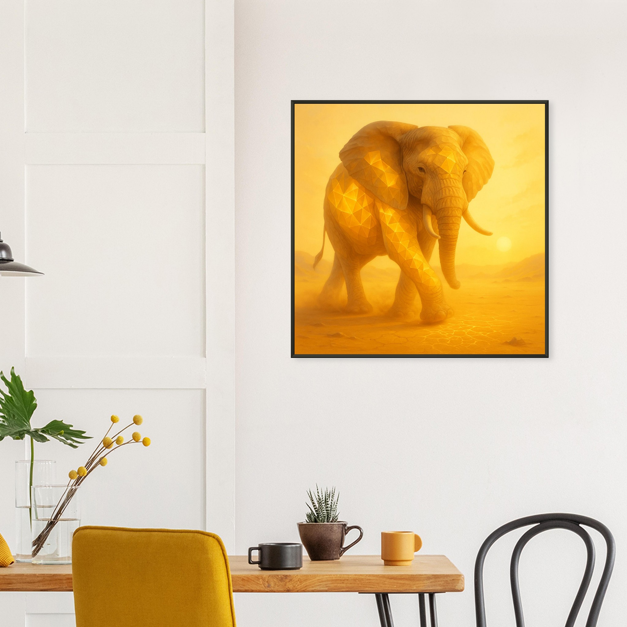 classic semi glossy paper metal framed poster african elephant c843152f-520f-49fd-b2da-00b6ca2e9f9d