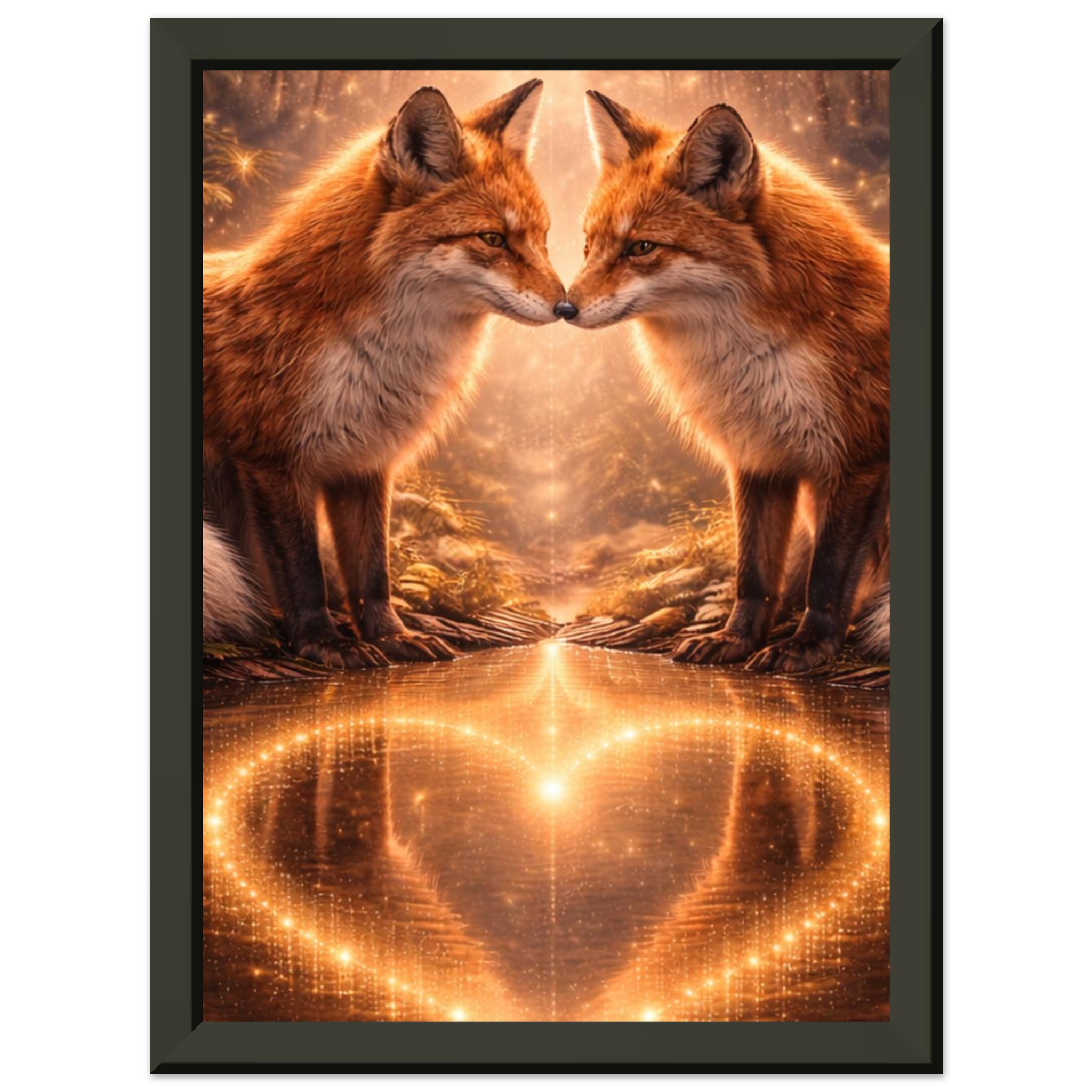 classic semi glossy paper metal framed poster fox pair c9ef9d5b-e6ed-4cd5-b5fc-efb4365af160