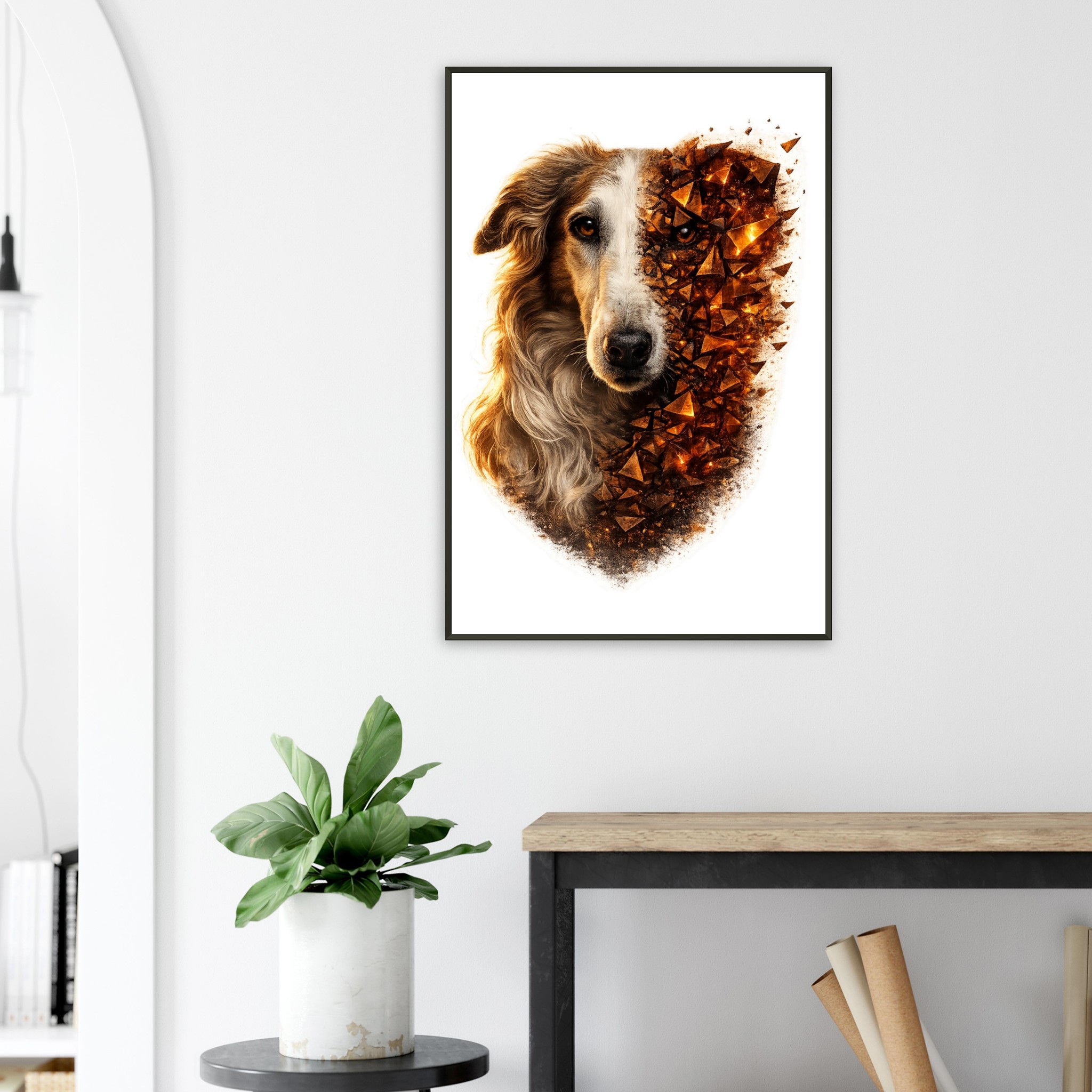 classic semi glossy paper metal framed poster borzoi cbaf348e-58d7-4108-bcd4-66c167ab8ec1