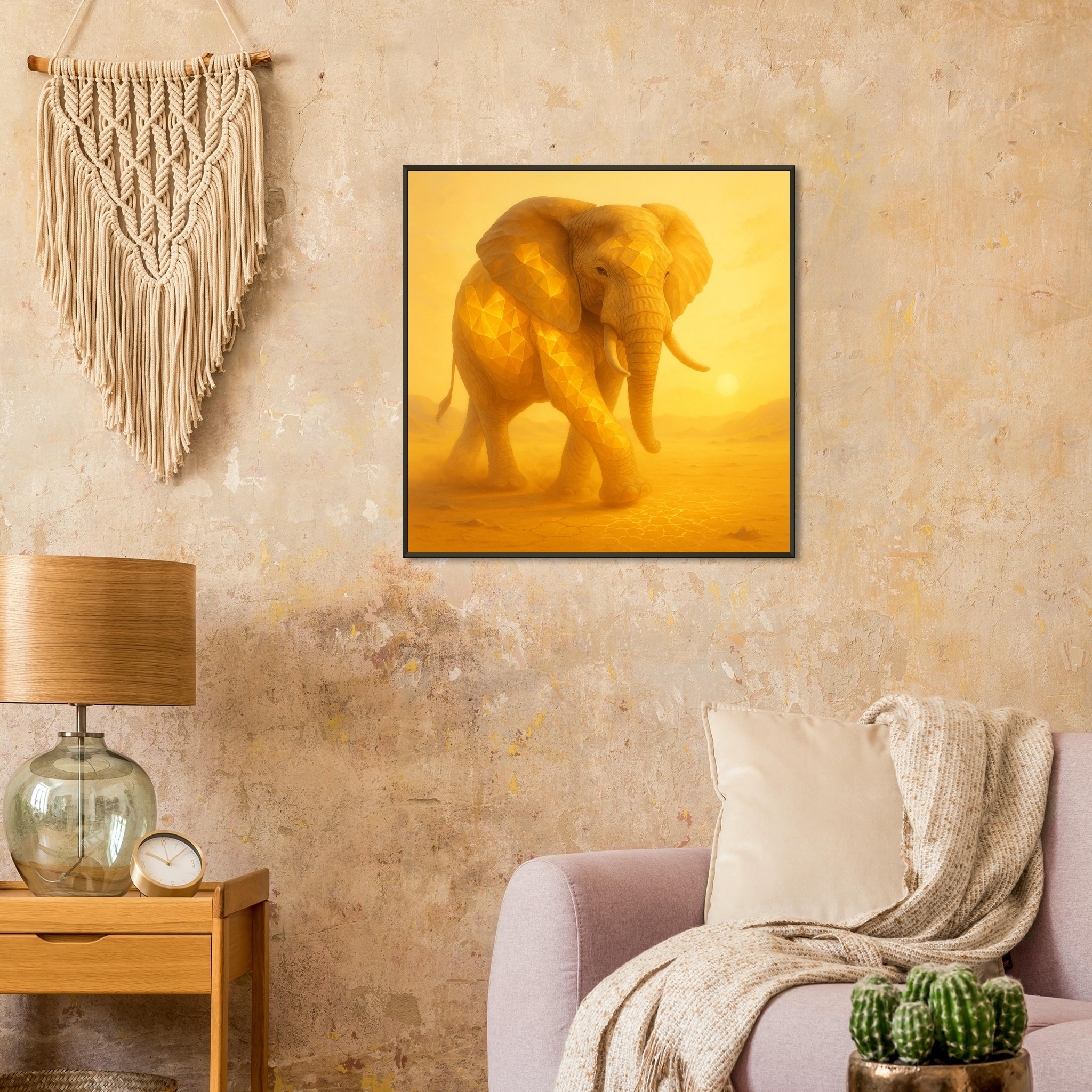 classic semi glossy paper metal framed poster african elephant cbf02938-3399-483c-9488-e282c6d7466a