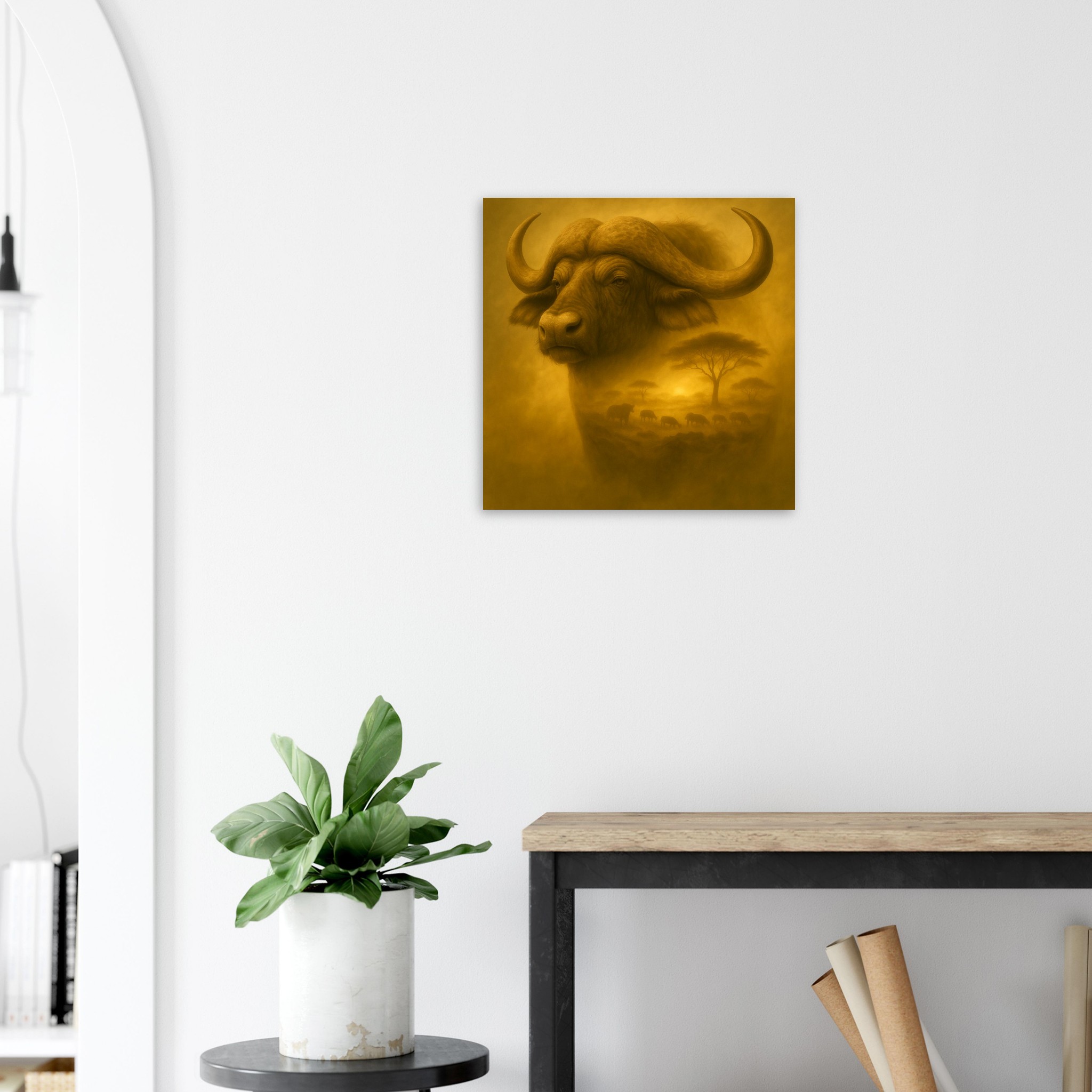 classic semi glossy paper poster african buffalo cc596a22-3368-43e4-b38e-acf6807343c8
