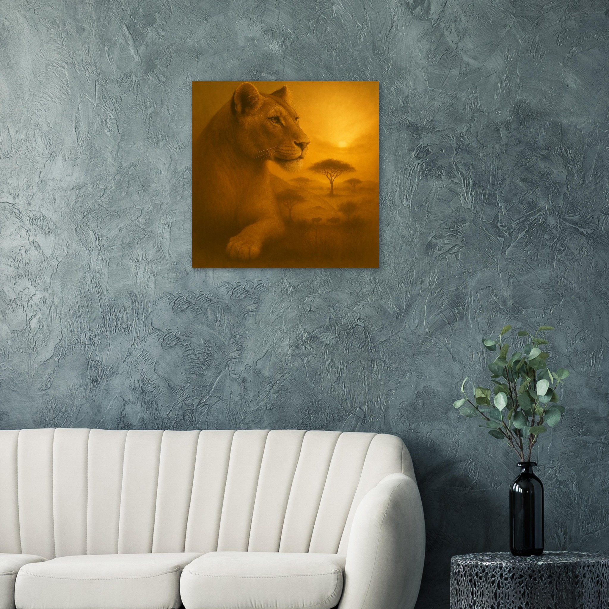 classic semi glossy paper poster, majestic lioness cd8fac8c-8c87-4551-acc7-27adf2629af1