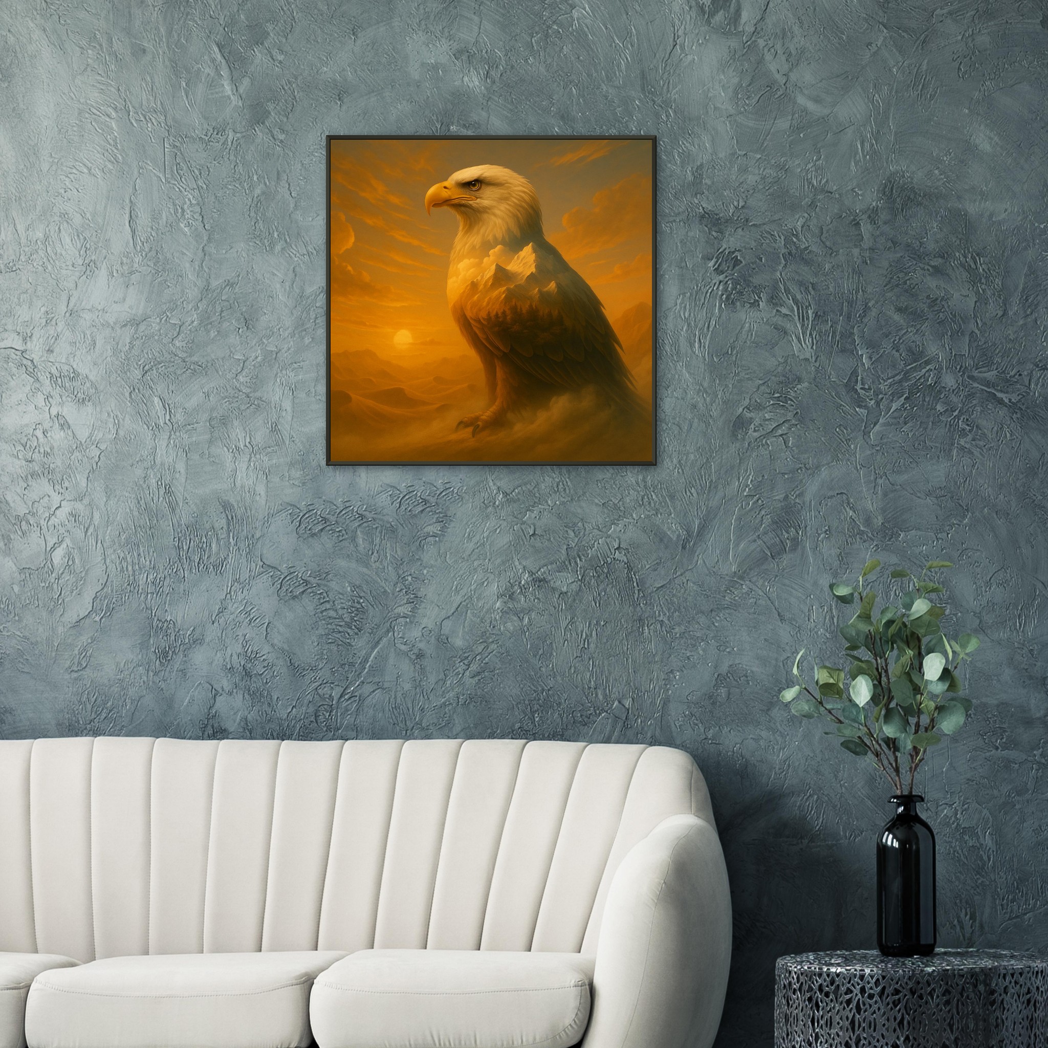 classic semi glossy paper metal framed poster, bald eagle cdb39e89-f7e9-42be-97ef-c2775f5795d2