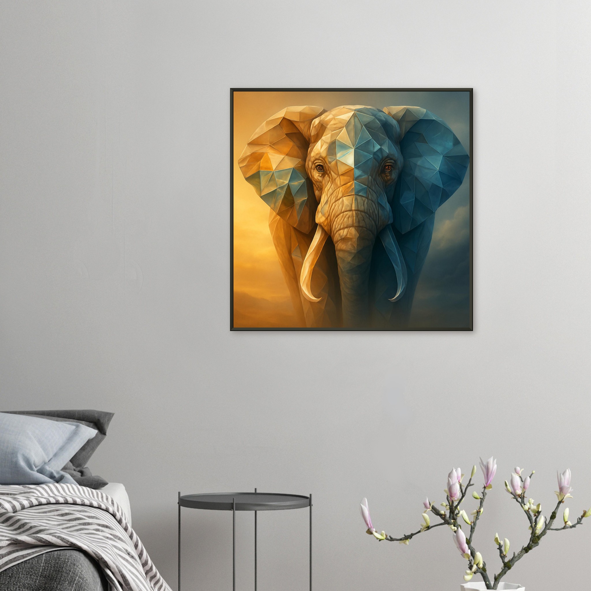 classic semi glossy paper metal framed poster elephant power ce18a123-b5cd-43f9-a14d-3d1ffd71d621