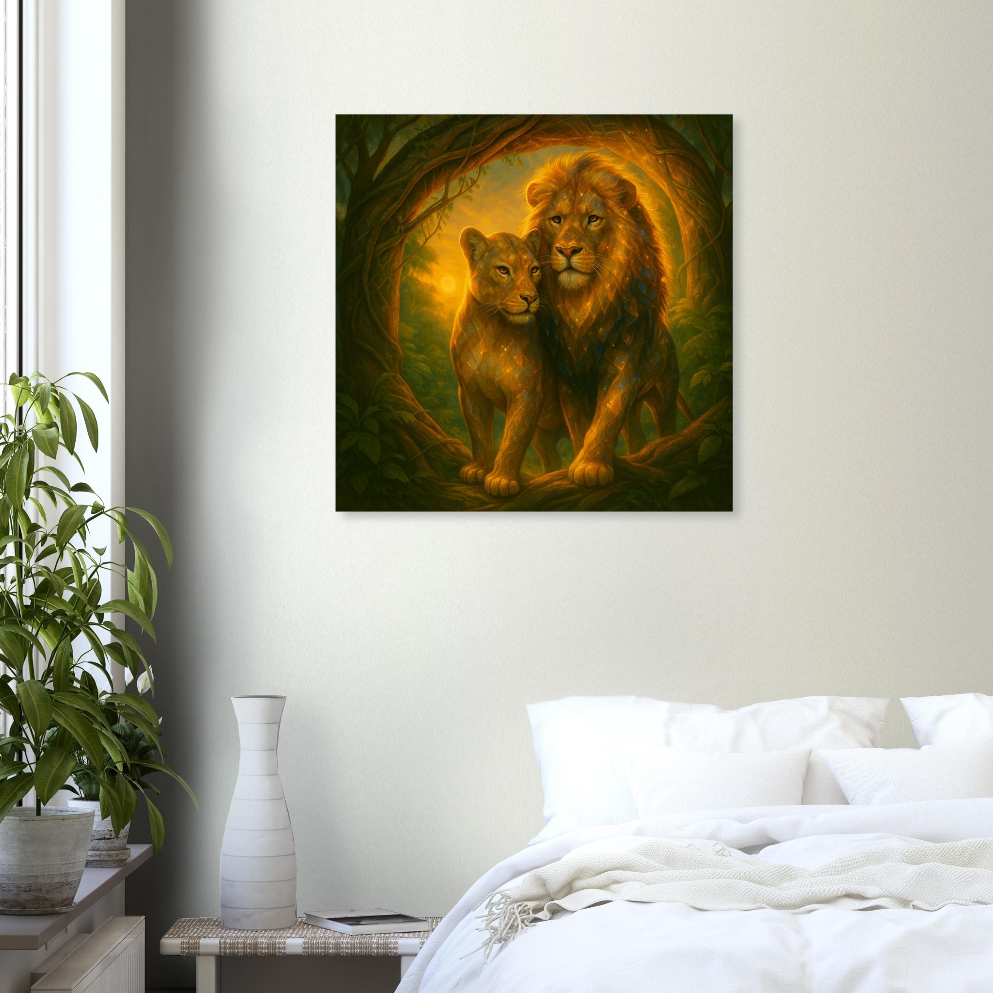classic semi glossy paper poster, tiger pair d08edcea-39d1-44a0-b43a-4e70a088f769
