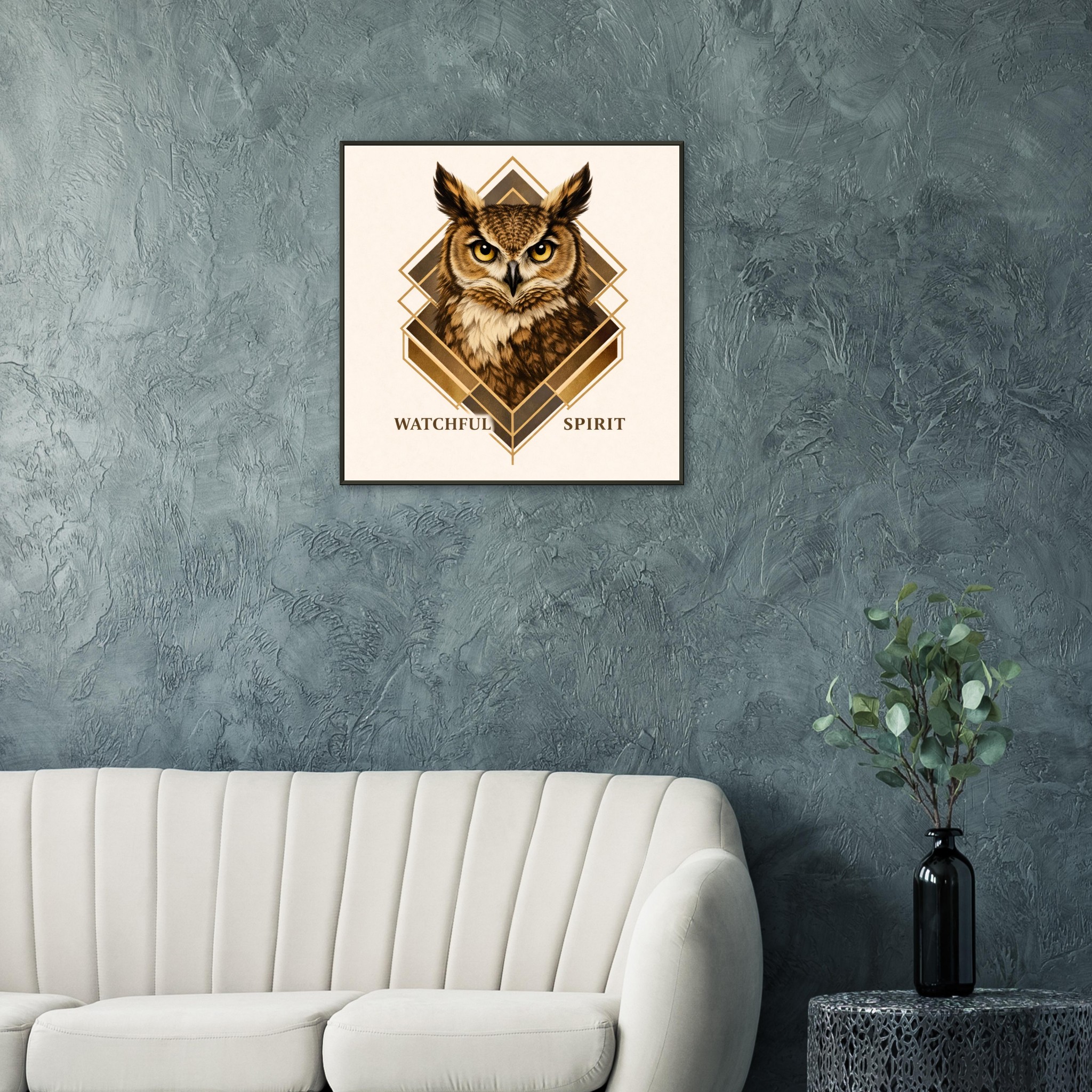 classic semi glossy paper metal framed poster owl wall art d166e003-909c-47a0-a7c4-40cfe0f73294