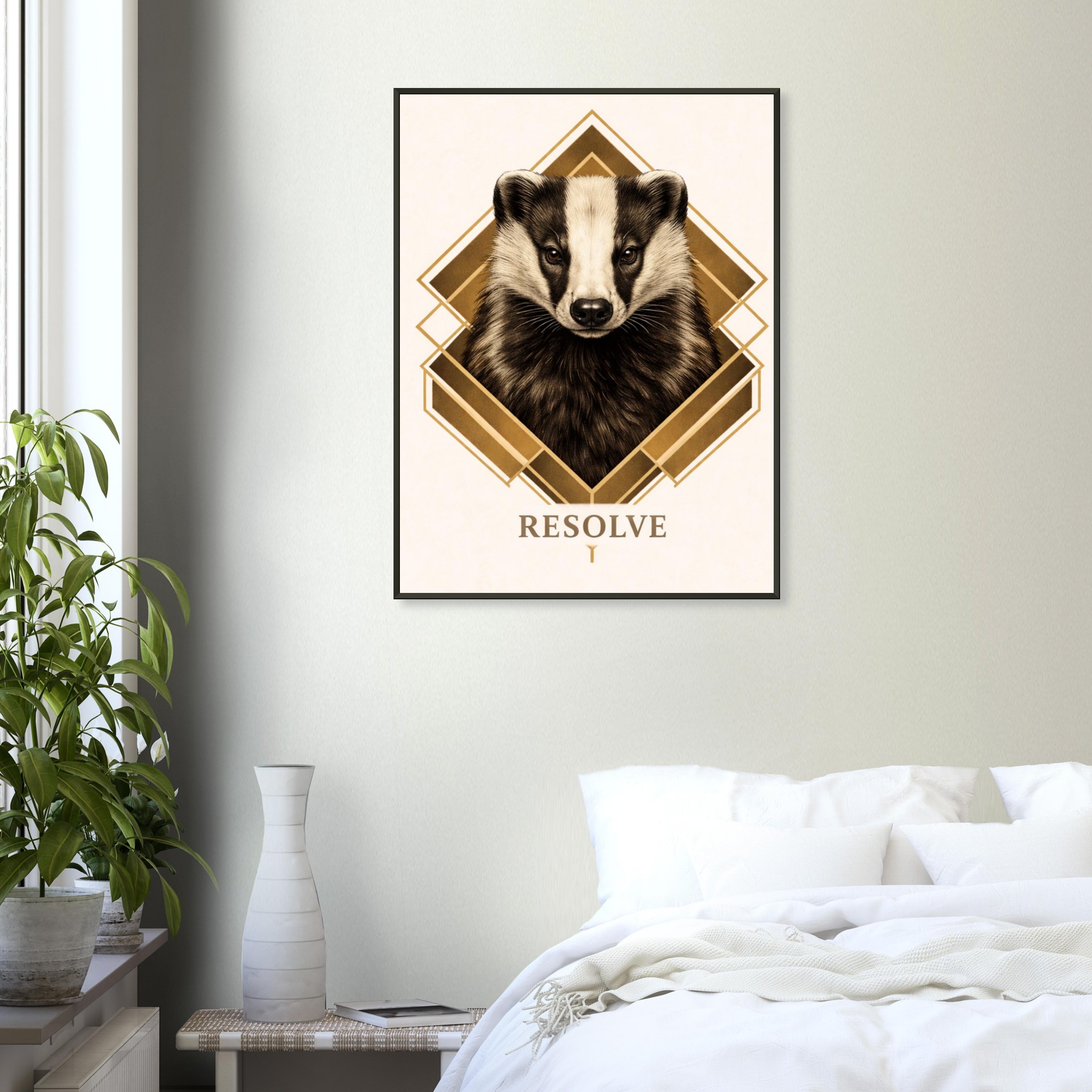 classic semi glossy paper metal framed poster badger wall art d3c3b065-4ca7-408a-8397-23a6008dac1e