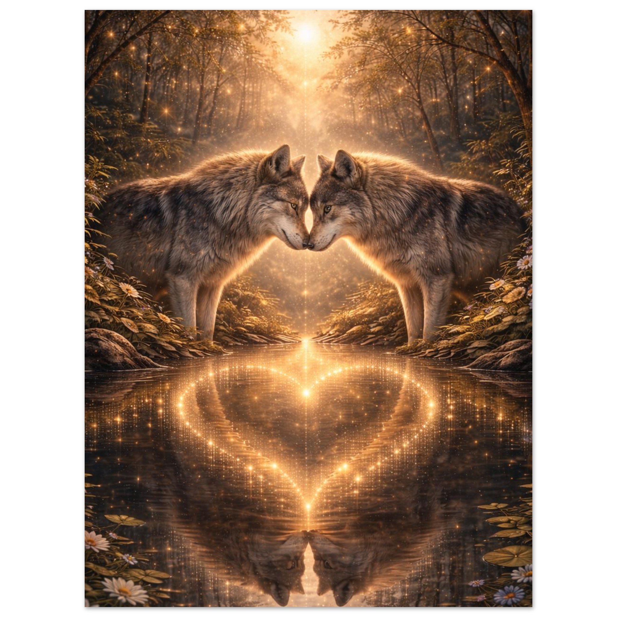 classic semi glossy paper poster, wolf couple d3ccda05-389d-4330-9829-7df6834d4281