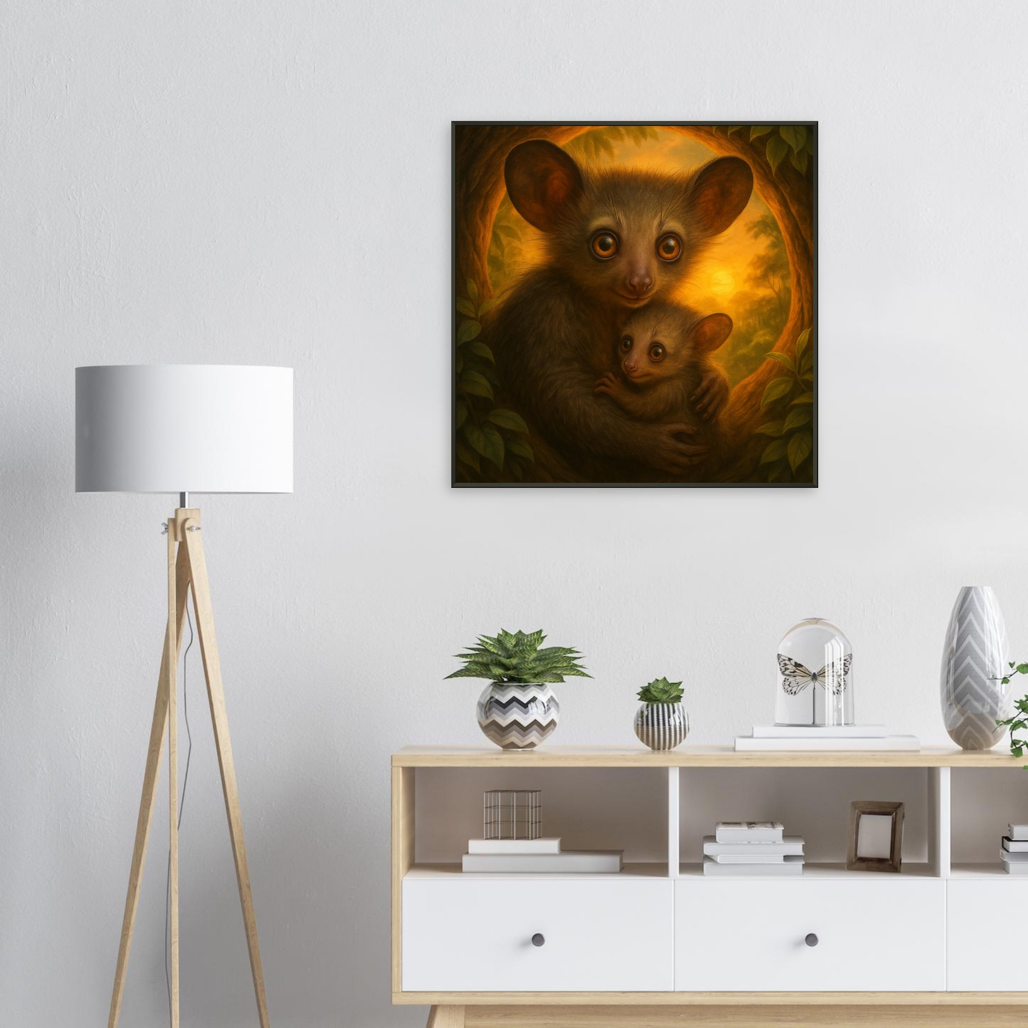 classic semi glossy paper metal framed poster aye aye mother and baby d447de7f-32cc-41c6-a536-606bf472bf32