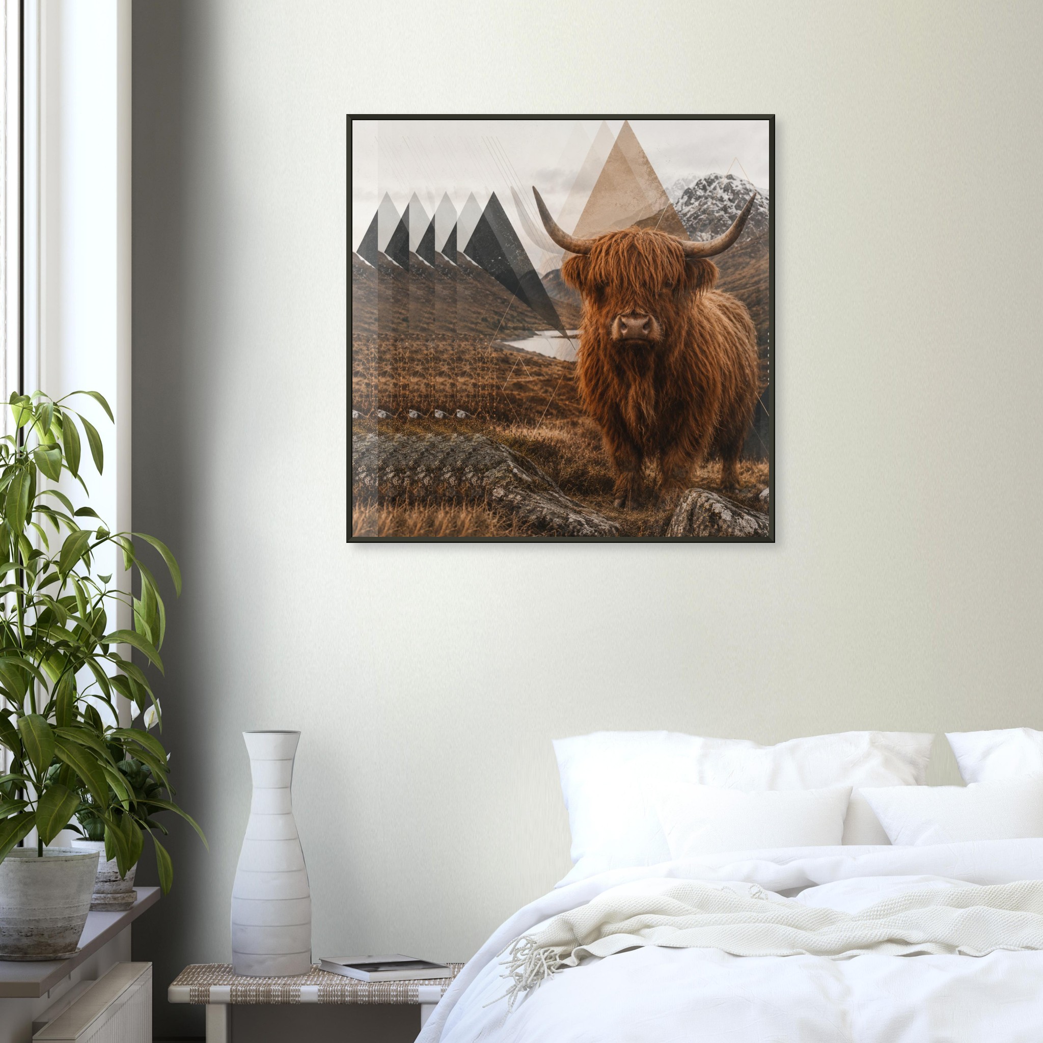 classic semi glossy paper metal framed poster highland cow d44e4d13-a4de-4ddf-bb80-ab33456b863a