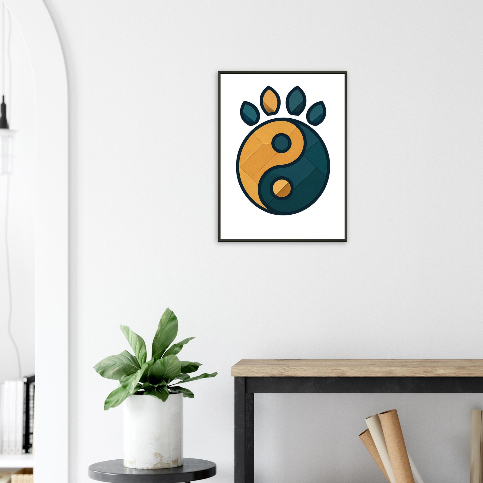classic semi glossy paper metal framed poster yin and yang d77beee0-d0d9-48c5-a2cc-1ca91a3ad809