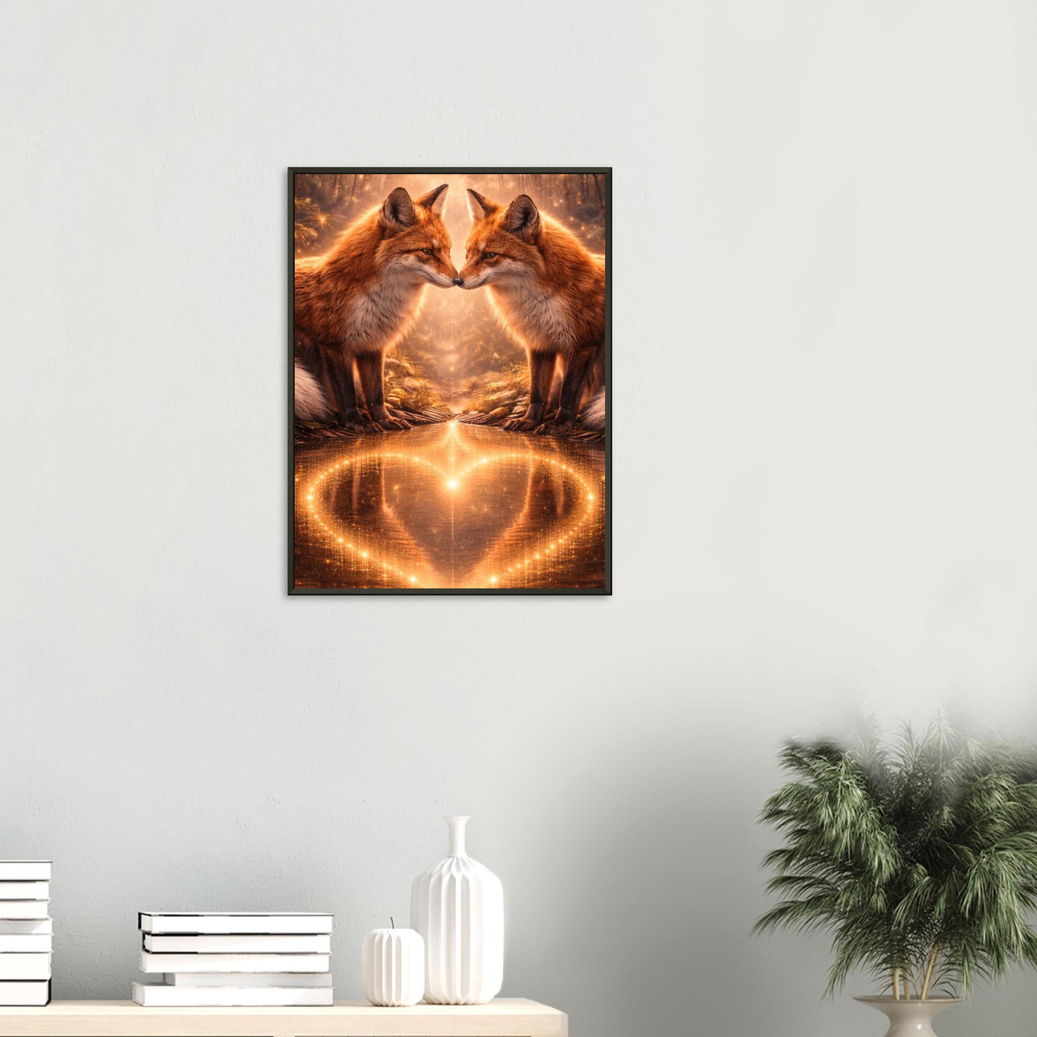 classic semi glossy paper metal framed poster fox pair d83c6aad-4615-4a57-9c1e-725a0cf57b97