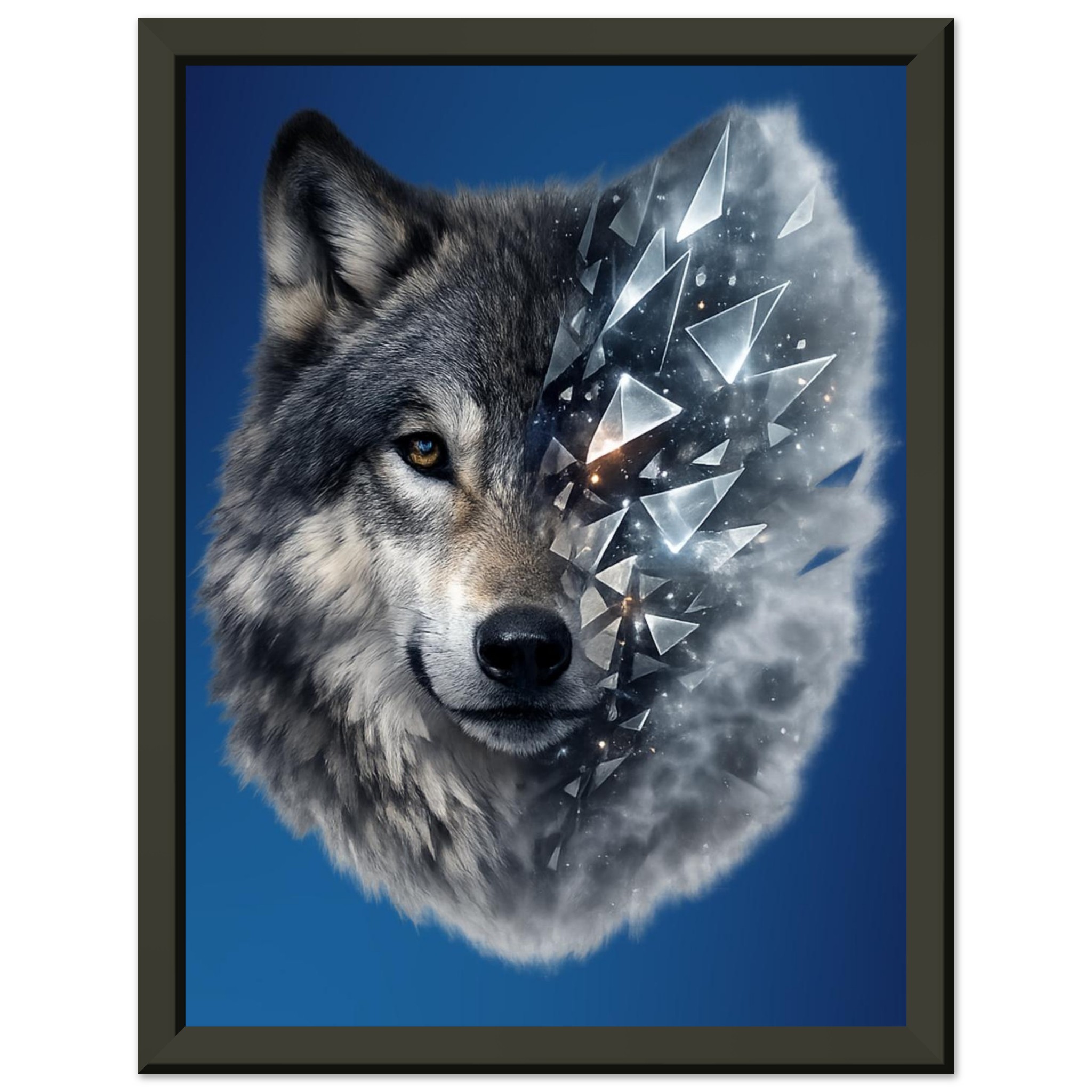classic semi glossy paper metal framed poster wolf d919588c-4a62-4144-9fd6-b1d1e77dd11c
