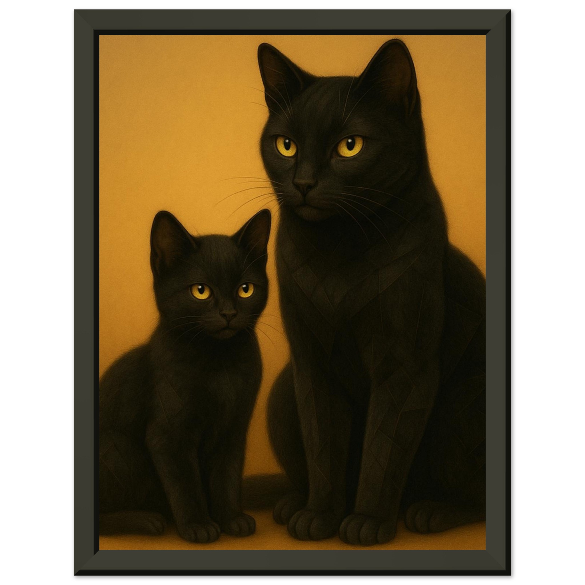 classic semi glossy paper metal framed poster mum and kitten d9196c57-4c56-46ef-b01a-24f8b289fdb8