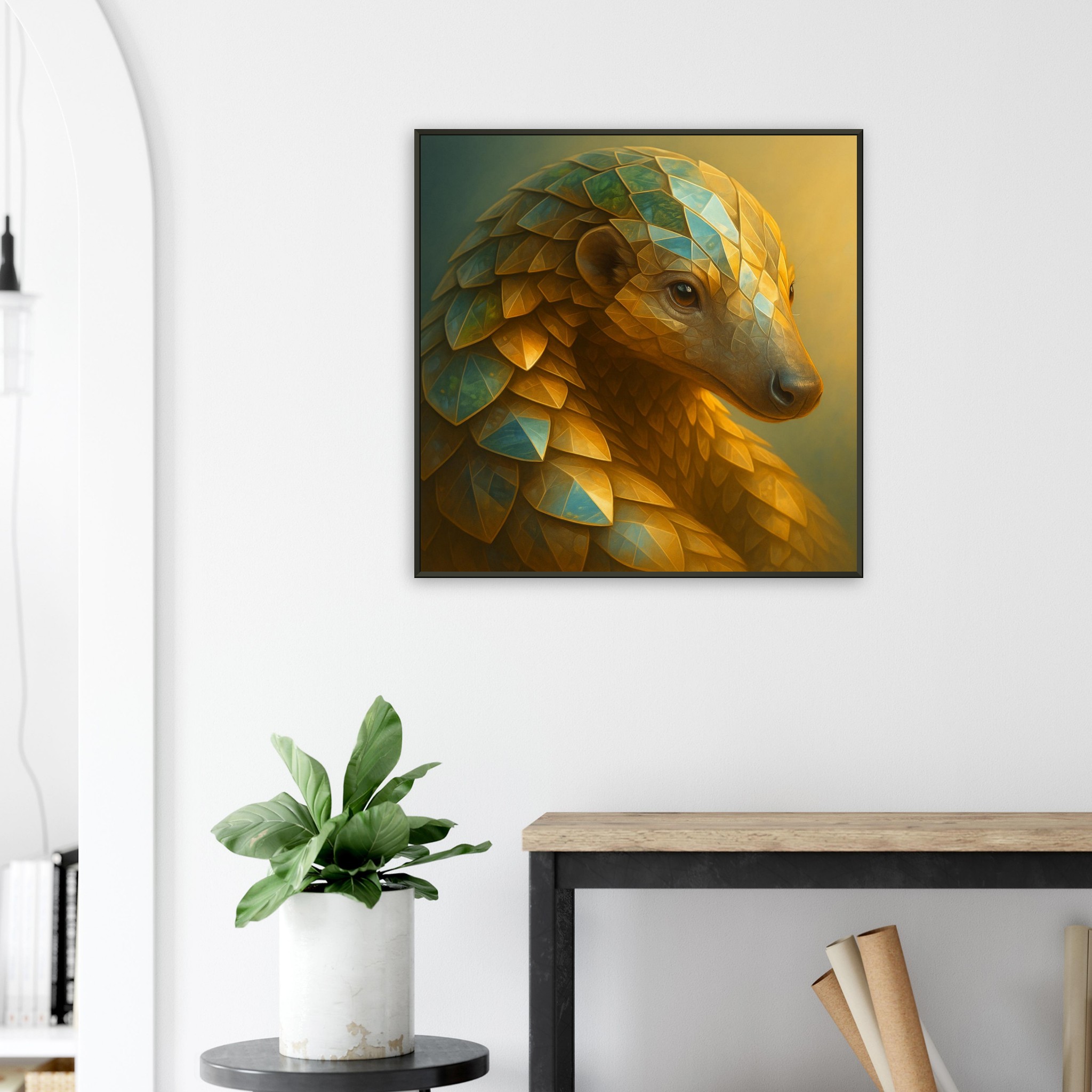 classic semi glossy paper metal framed poster pangolin db4f62a2-d296-4ca9-8aa8-59fa993c0042