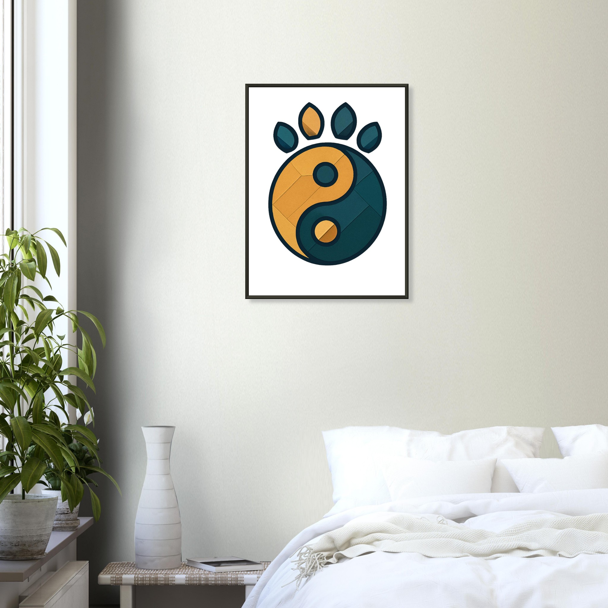 classic semi glossy paper metal framed poster yin and yang dbf3311b-7148-42ed-9a9e-d552985ee546