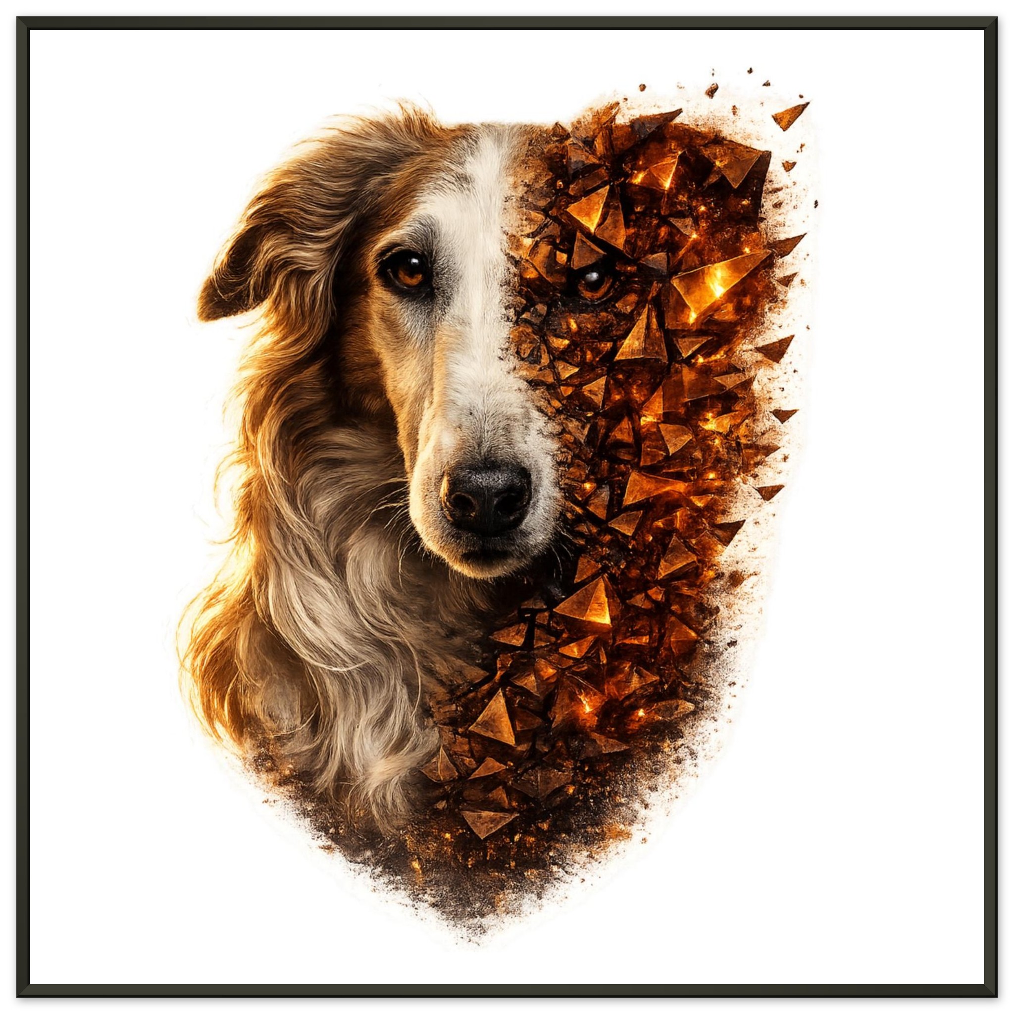 classic semi glossy paper metal framed poster borzoi dc6bfce0-322e-41f1-a39c-86cf32d2543a