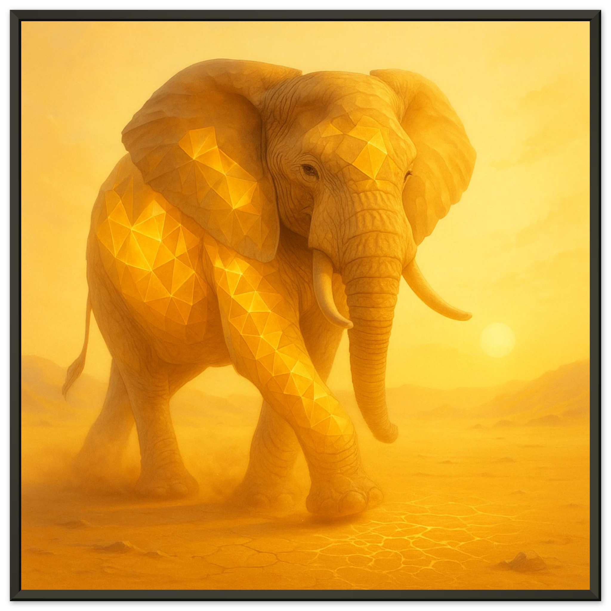 classic semi glossy paper metal framed poster african elephant dda02a9c-ed80-413a-9911-7abcbdd20f59