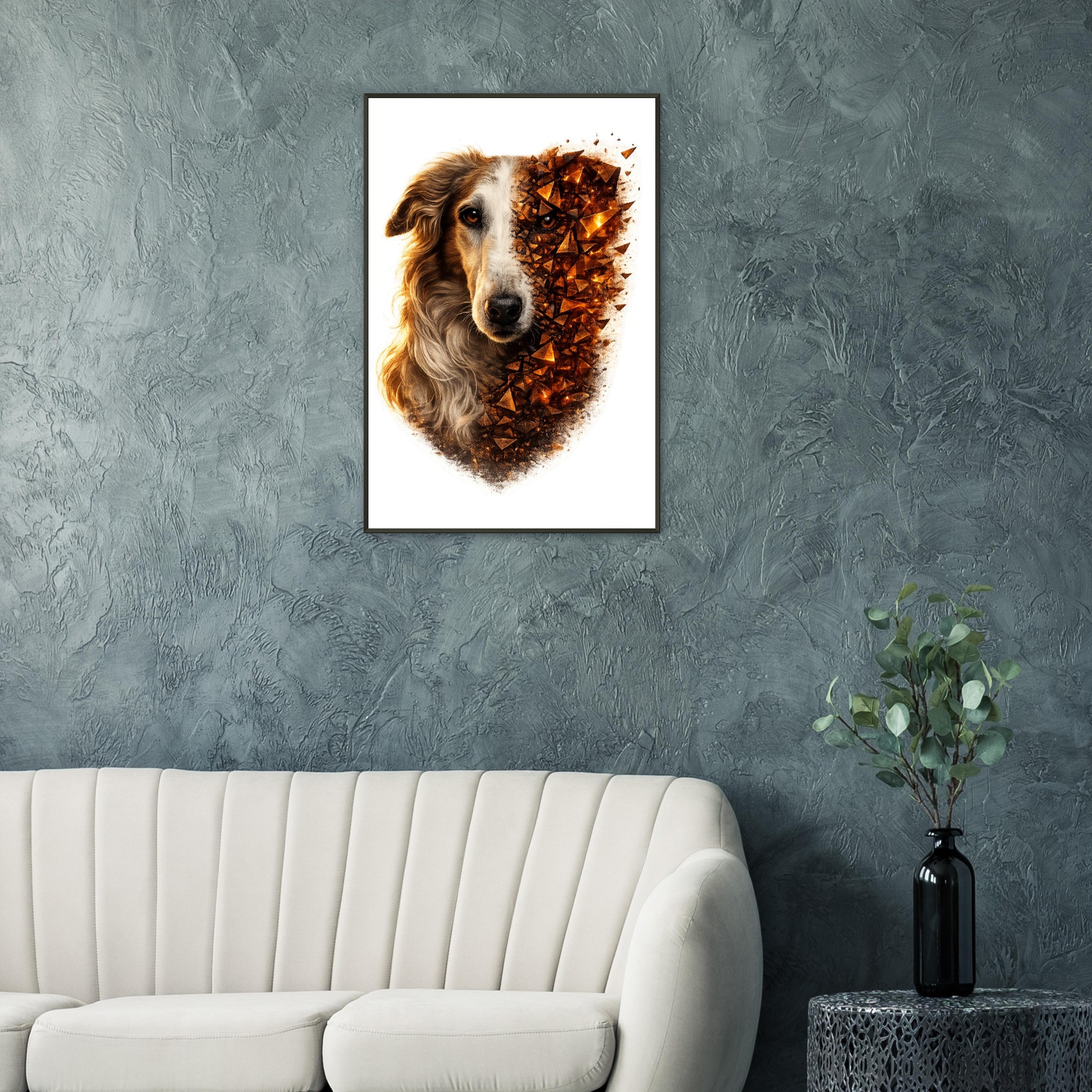 classic semi glossy paper metal framed poster borzoi de51ef06-e986-4d46-a261-b108a8b421f7