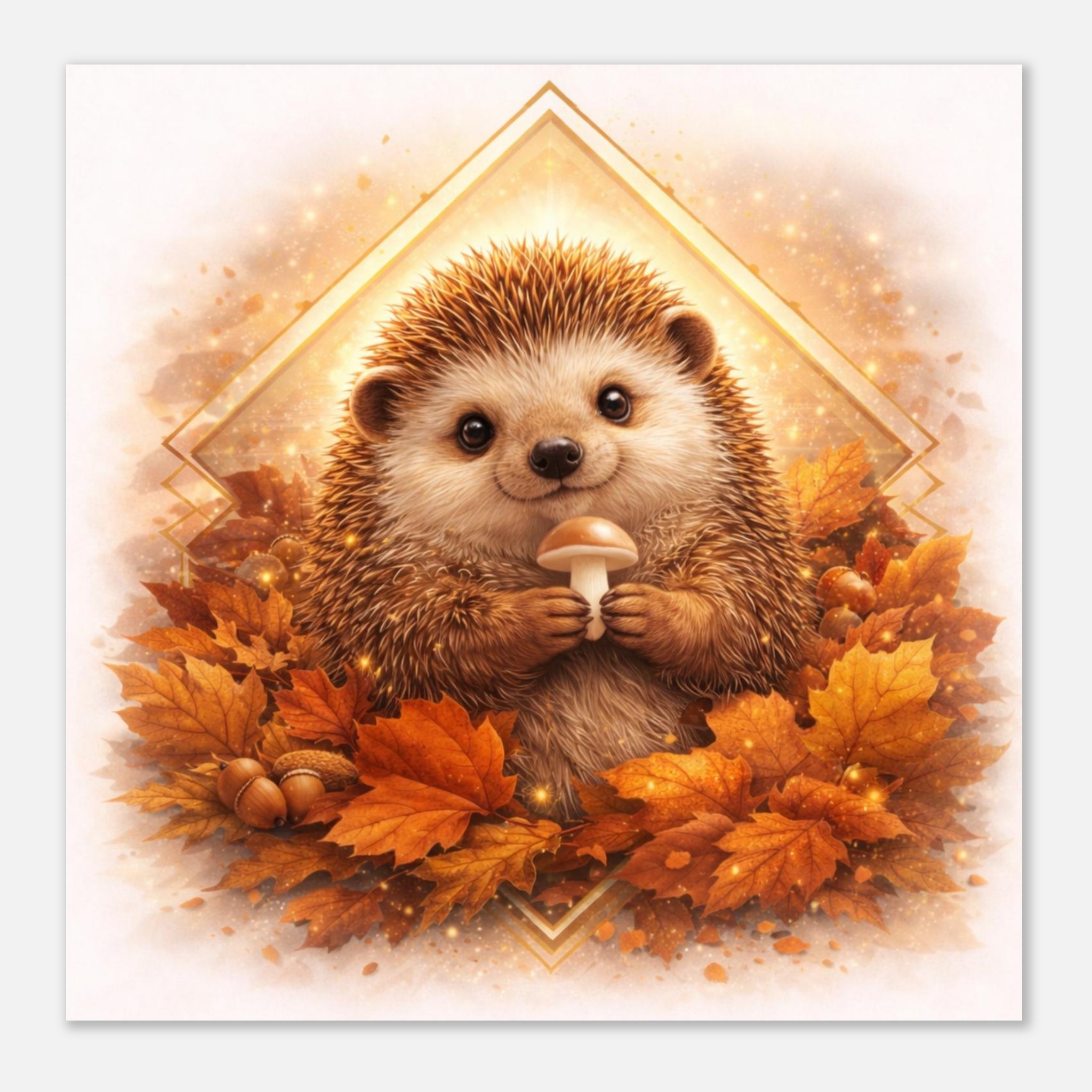 classic semi glossy paper poster, hedgehog df238383-bad1-4a88-a78c-f2a7017da32f
