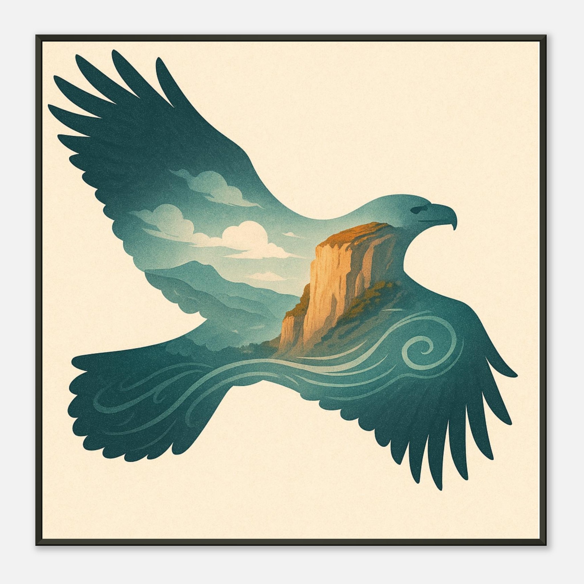 classic semi glossy paper metal framed poster, eagle df38ec83-f354-4977-9221-48c8a80a82f3