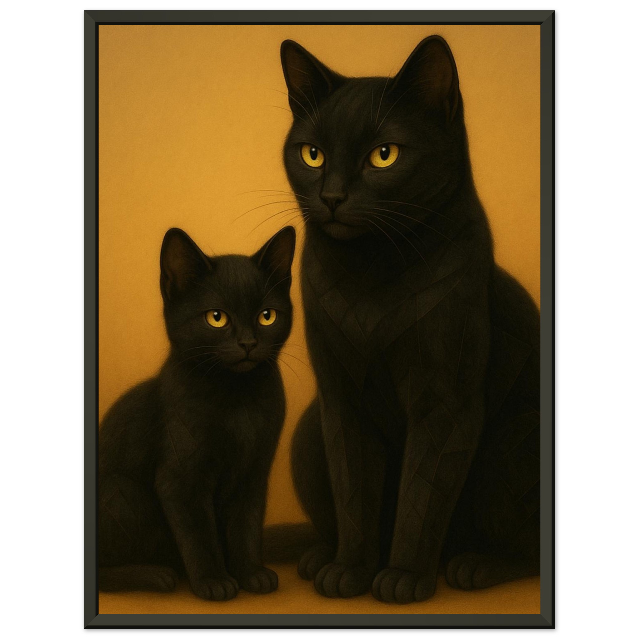 classic semi glossy paper metal framed poster mum and kitten e05c7fdb-7a25-4566-aca2-ffc480ce4120