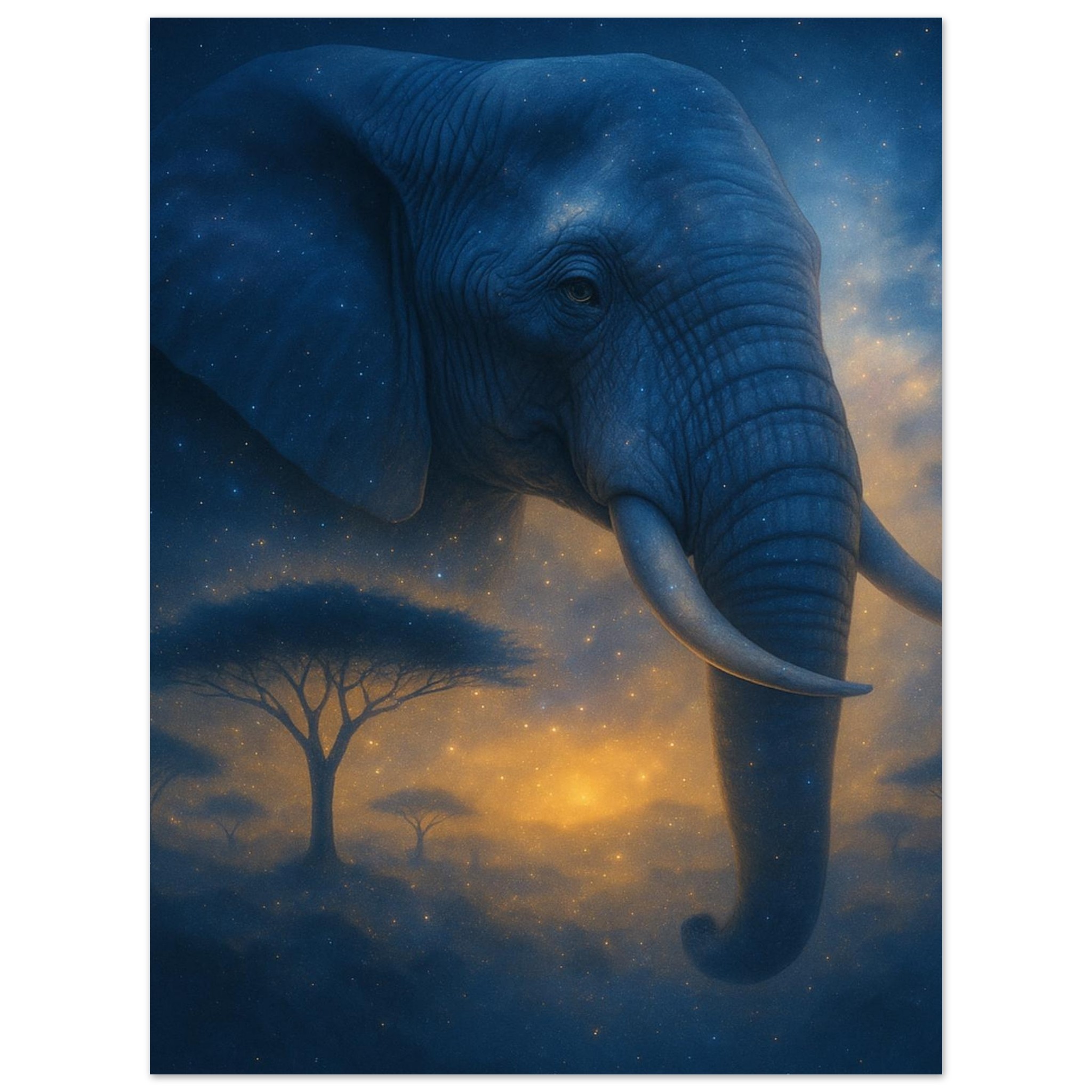 classic semi glossy paper poster, majestic elephant e0eea399-06e5-42be-a8c0-28c73ded8f60